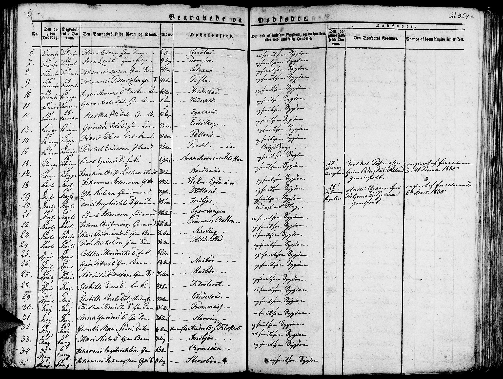 Fjelberg sokneprestembete, SAB/A-75201/H/Haa: Parish register (official) no. A 5, 1822-1834, p. 324