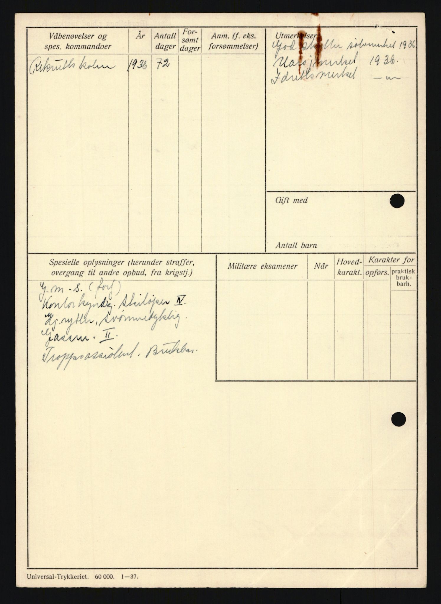 Forsvaret, Troms infanteriregiment nr. 16, AV/RA-RAFA-3146/P/Pa/L0020: Rulleblad for regimentets menige mannskaper, årsklasse 1936, 1936, p. 156