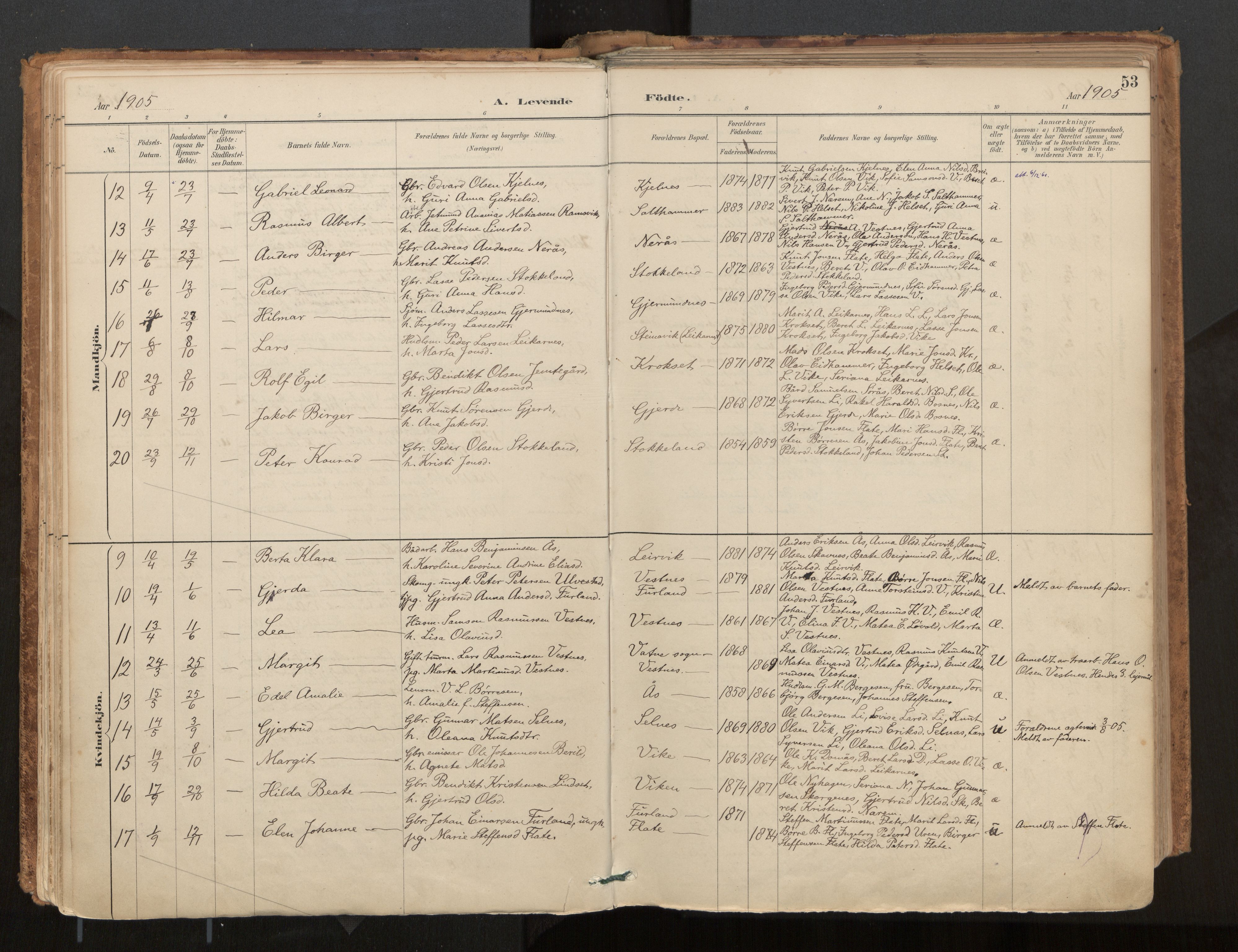 Ministerialprotokoller, klokkerbøker og fødselsregistre - Møre og Romsdal, AV/SAT-A-1454/539/L0531: Parish register (official) no. 539A04, 1887-1913, p. 53