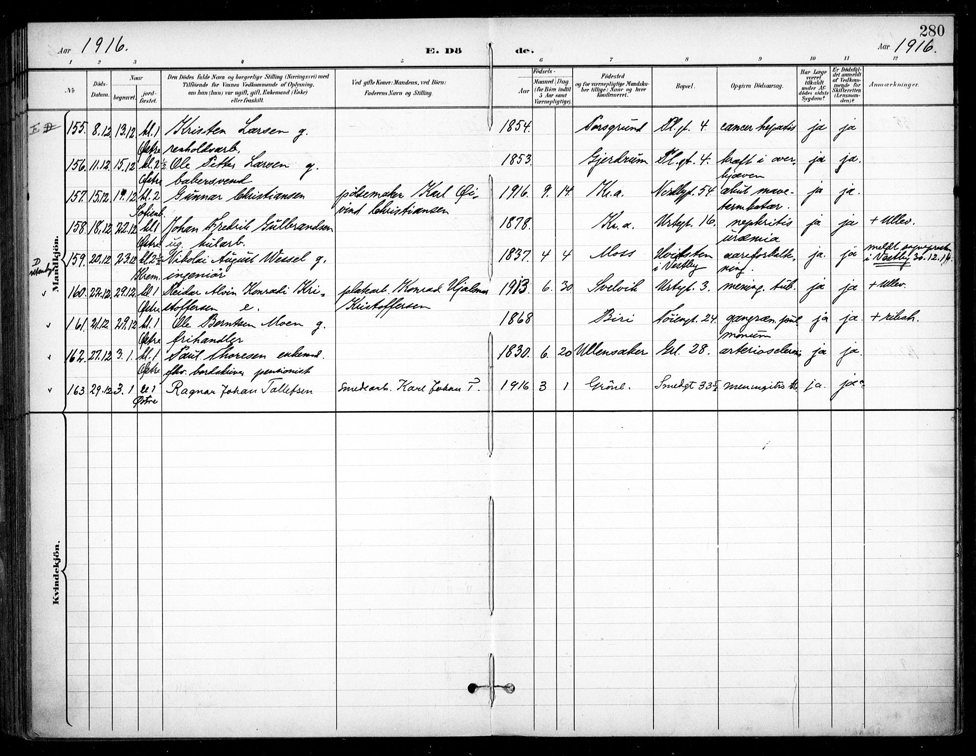 Grønland prestekontor Kirkebøker, SAO/A-10848/F/Fa/L0016: Parish register (official) no. 16, 1898-1918, p. 280