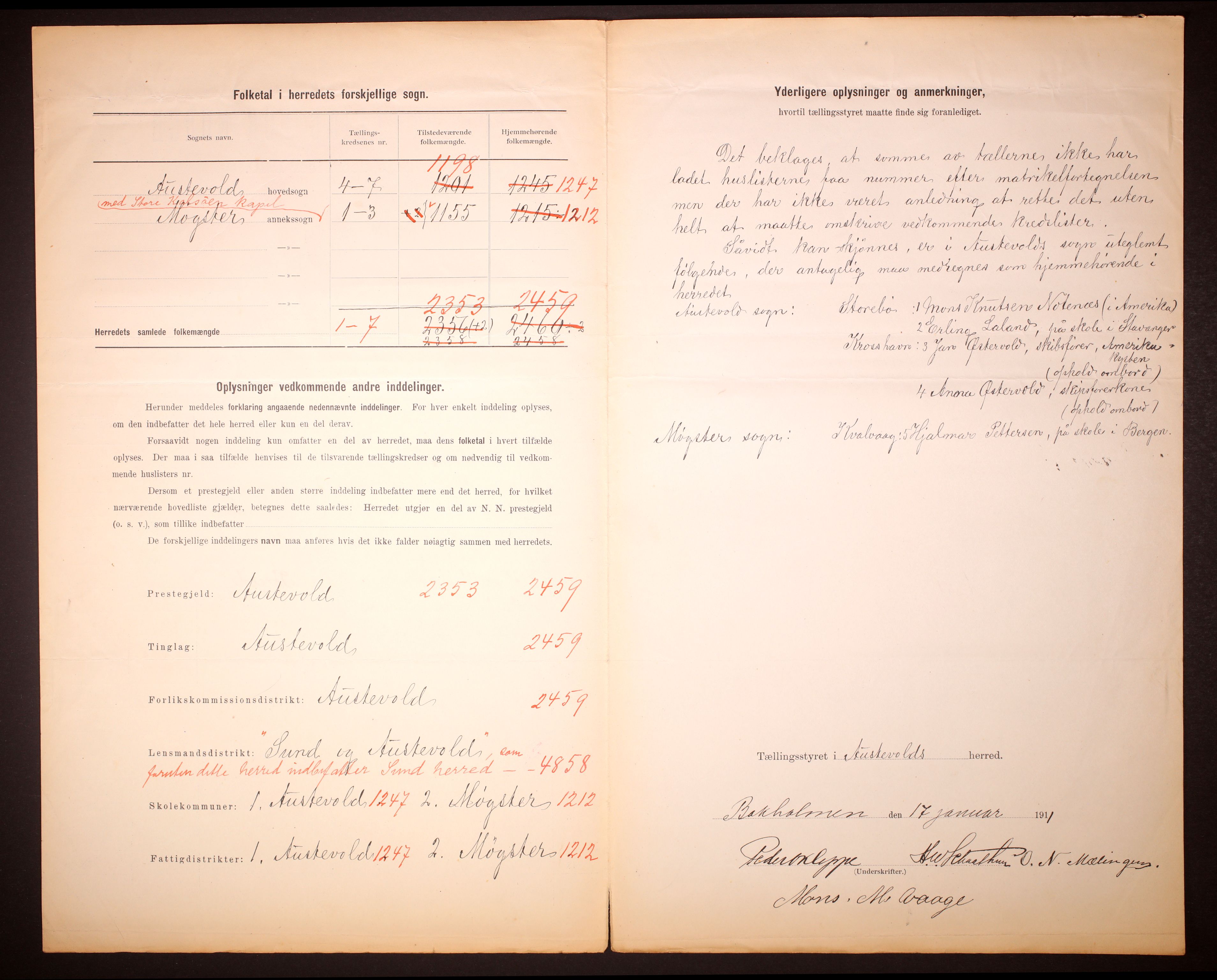 RA, 1910 census for Austevoll, 1910, p. 2