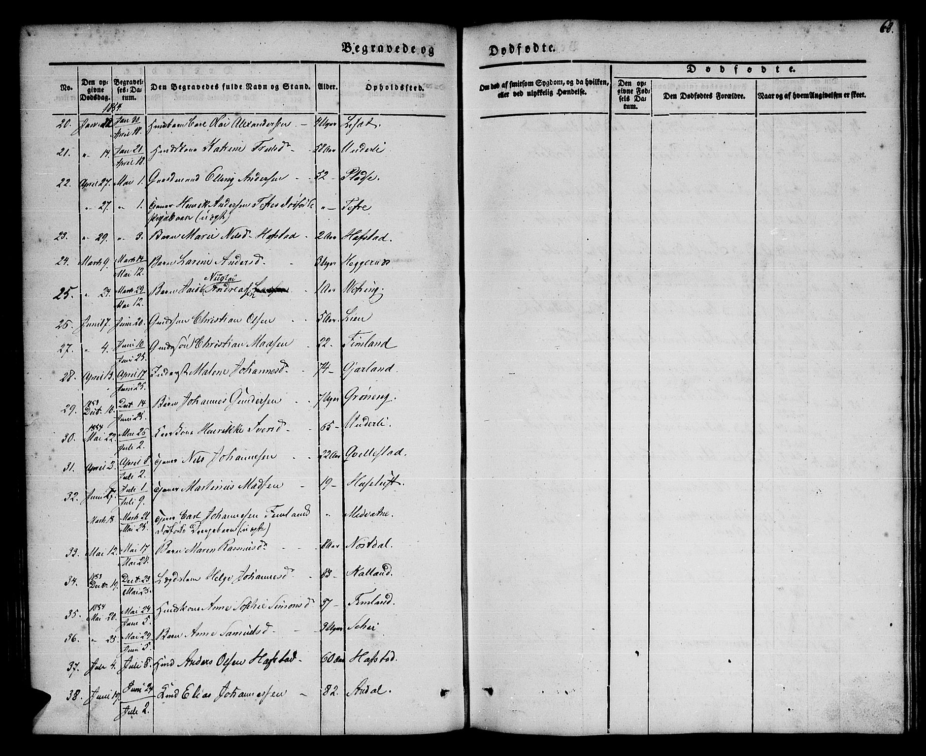 Førde sokneprestembete, SAB/A-79901/H/Haa/Haaa/L0008: Parish register (official) no. A 8, 1843-1860, p. 68