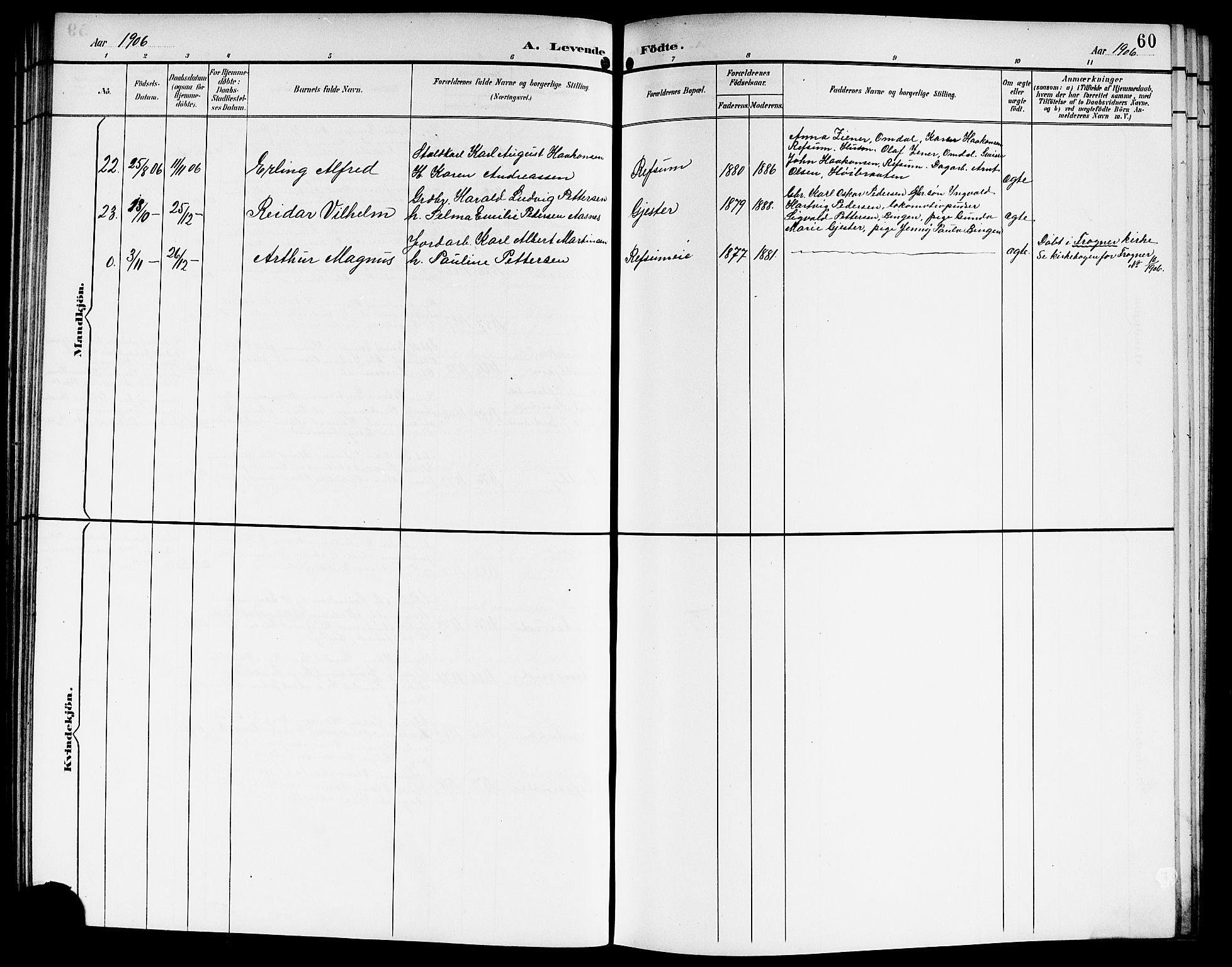 Sørum prestekontor Kirkebøker, AV/SAO-A-10303/G/Ga/L0006: Parish register (copy) no. I 6, 1894-1906, p. 60