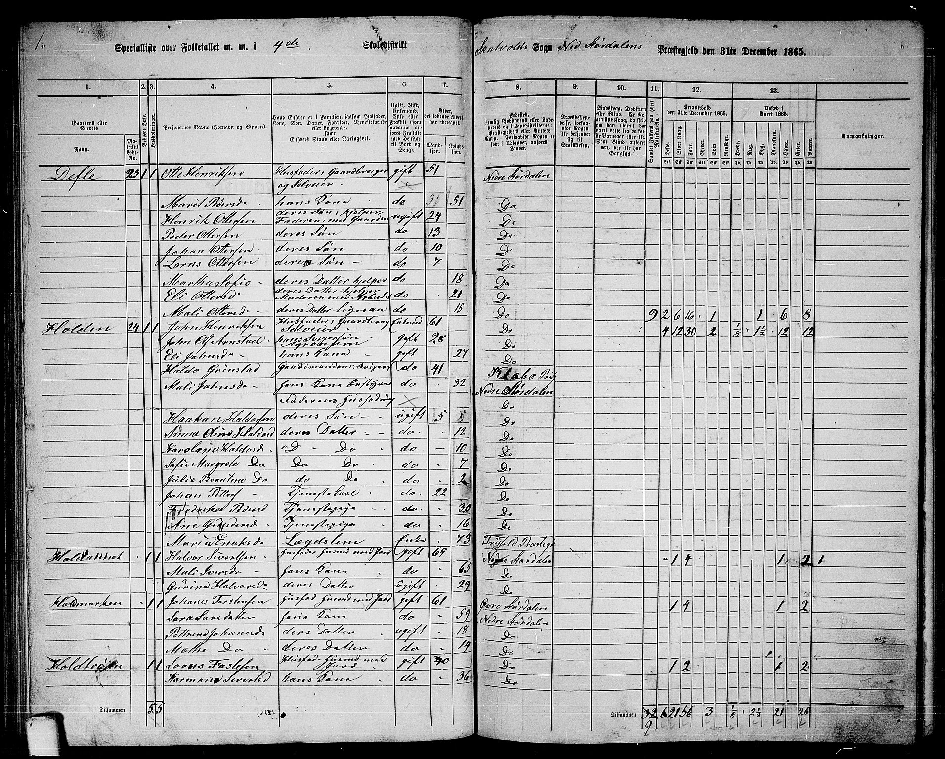 RA, 1865 census for Nedre Stjørdal, 1865, p. 70