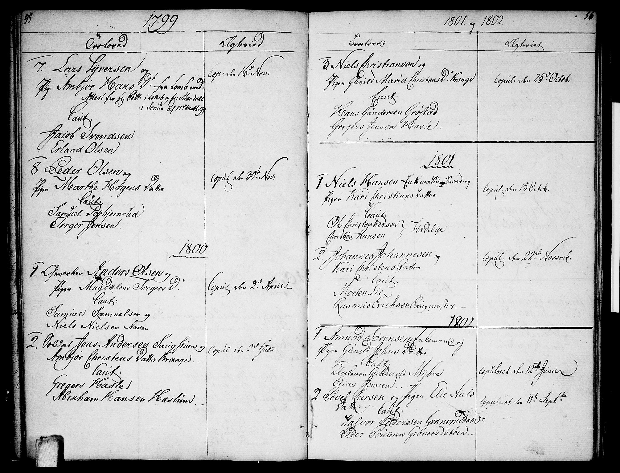 Nesodden prestekontor Kirkebøker, SAO/A-10013/F/Fa/L0005: Parish register (official) no. I 5, 1793-1814, p. 55-56