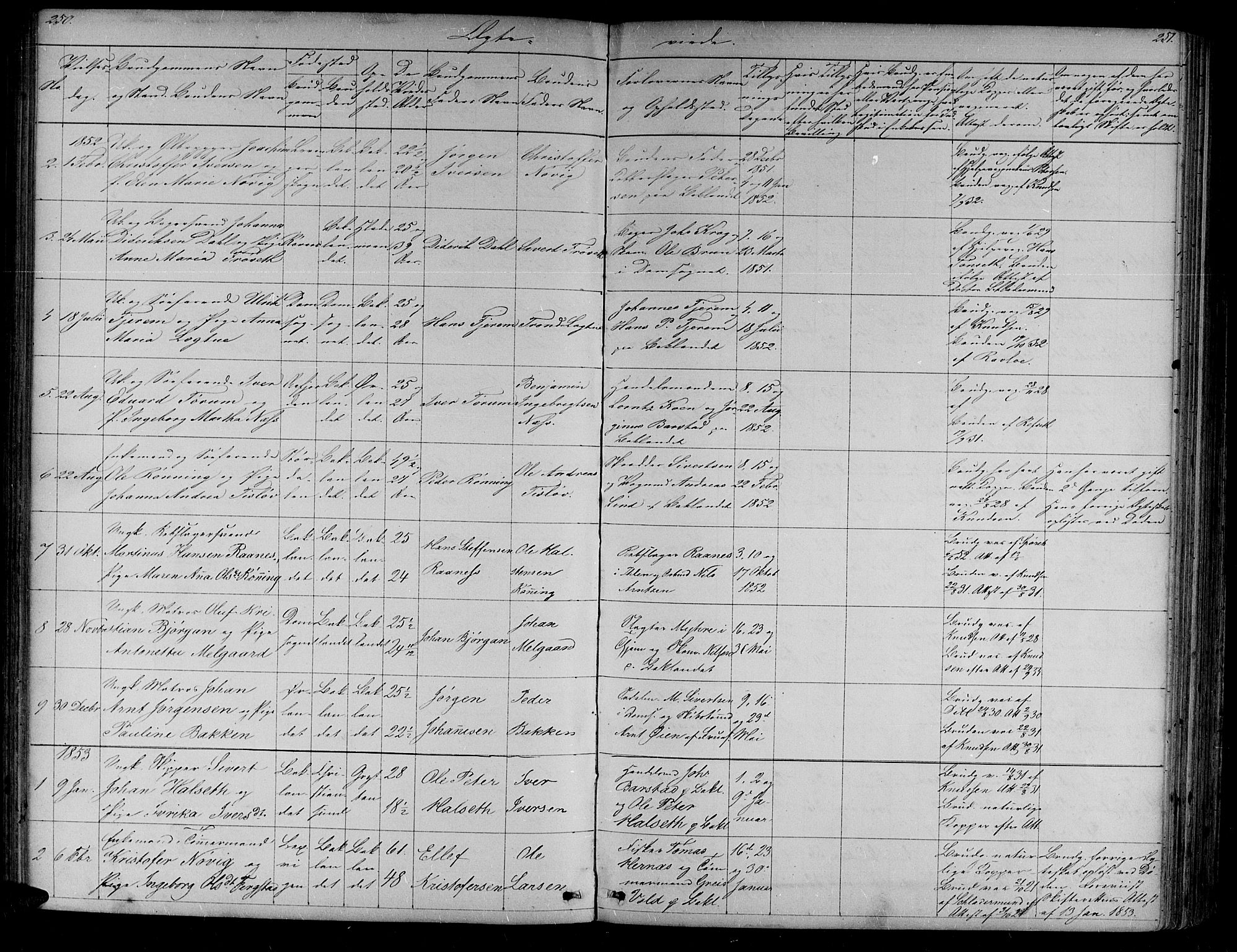 Ministerialprotokoller, klokkerbøker og fødselsregistre - Sør-Trøndelag, SAT/A-1456/604/L0219: Parish register (copy) no. 604C02, 1851-1869, p. 250-251