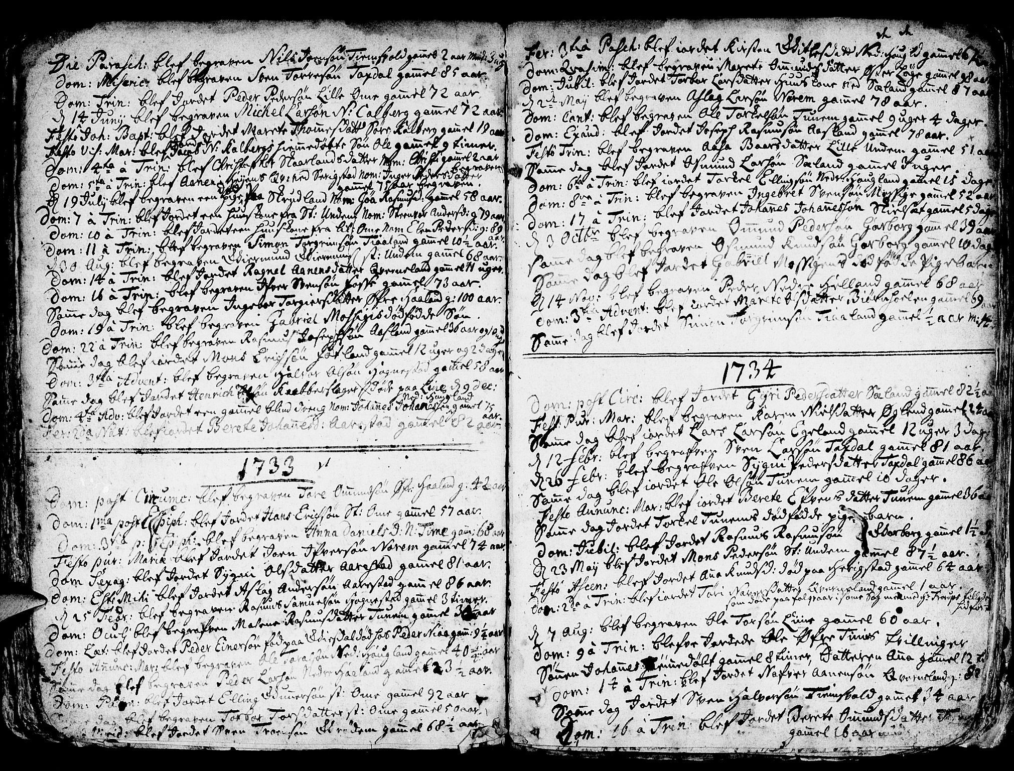 Lye sokneprestkontor, AV/SAST-A-101794/001/30BA/L0001: Parish register (official) no. A 1 /1, 1725-1800