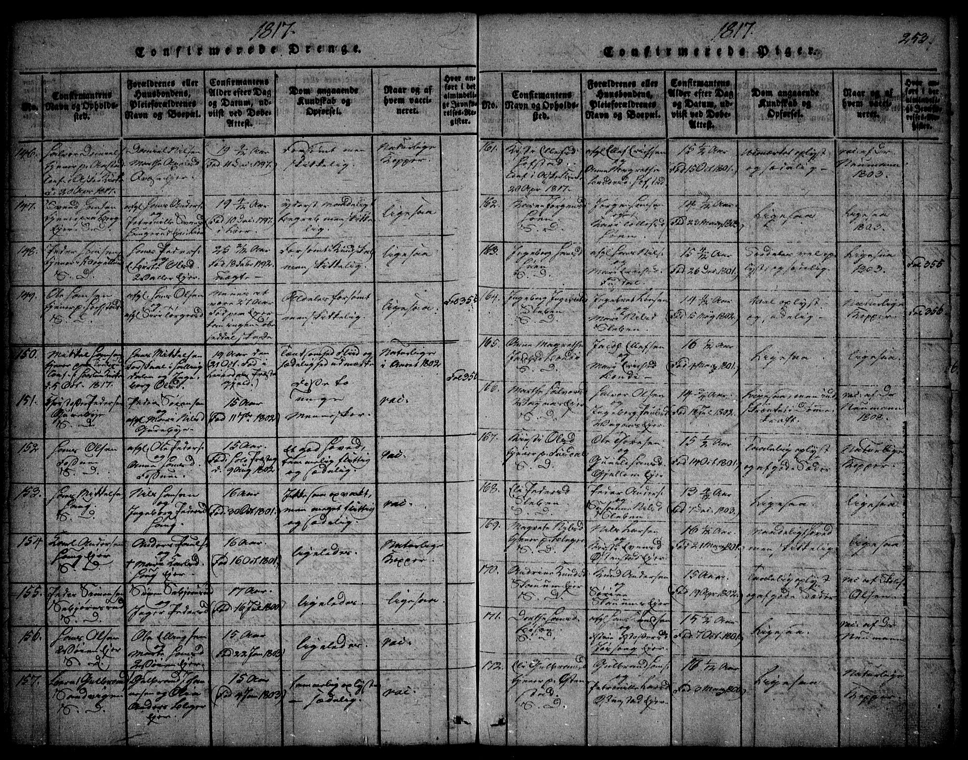 Asker prestekontor Kirkebøker, SAO/A-10256a/F/Fa/L0006: Parish register (official) no. I 6, 1814-1824, p. 253