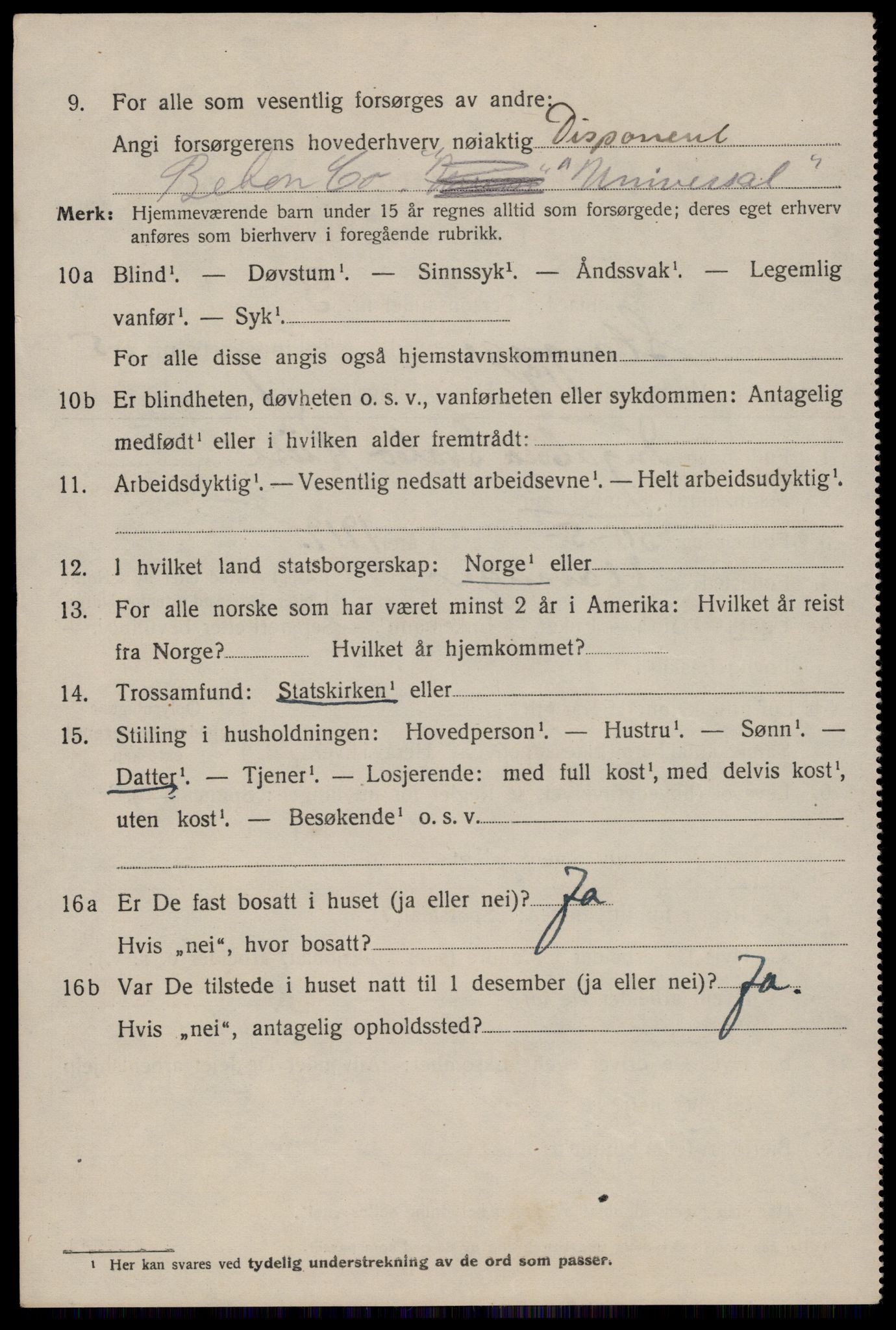 SAST, 1920 census for Stavanger, 1920, p. 95715