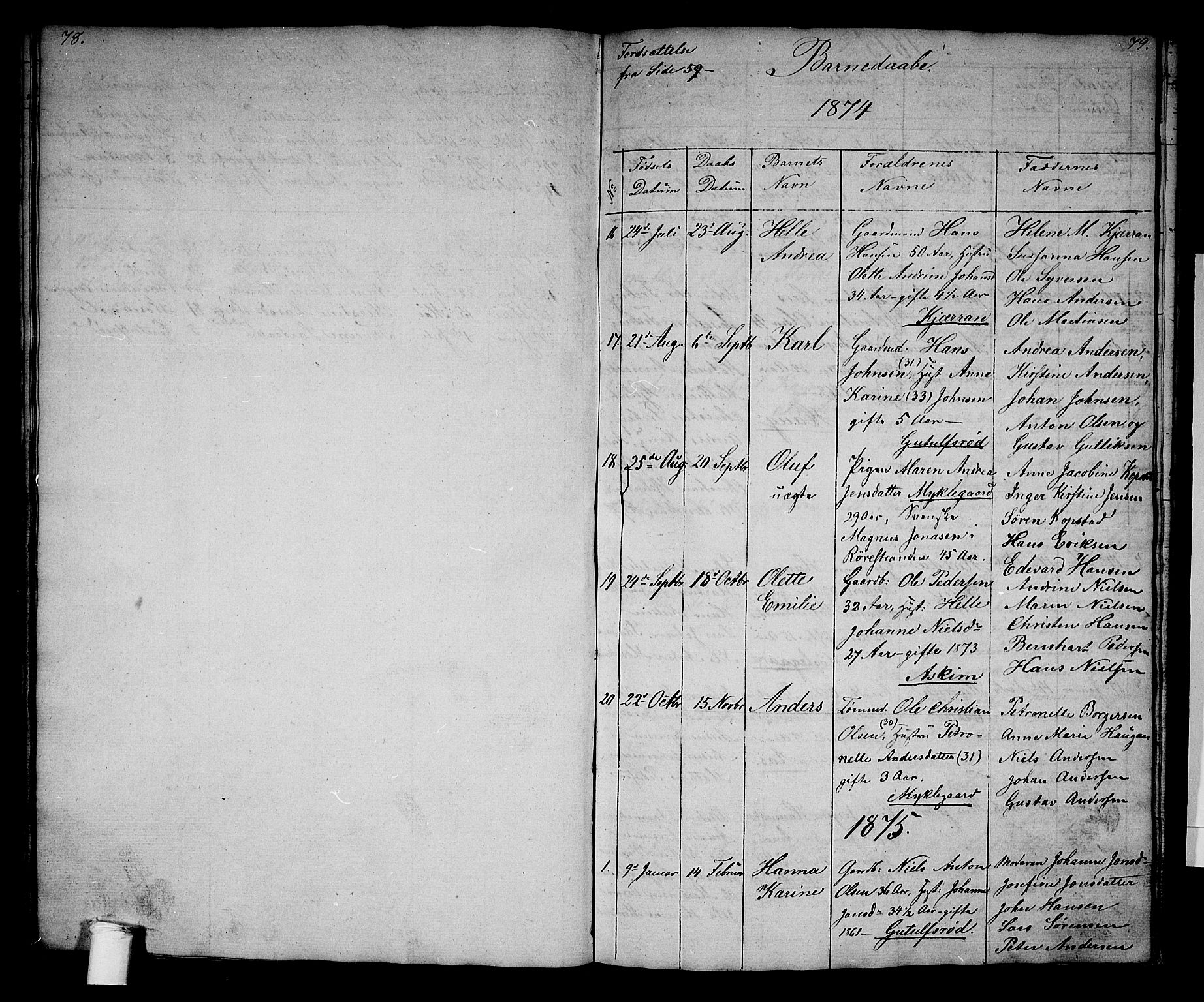 Borre kirkebøker, AV/SAKO-A-338/G/Gb/L0001: Parish register (copy) no. II 1, 1842-1877, p. 78-79