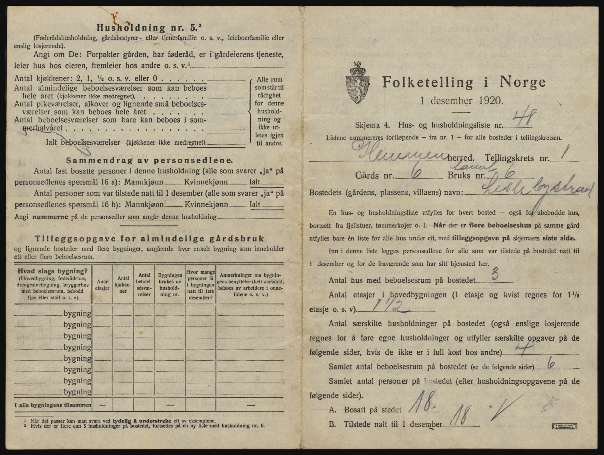 SAO, 1920 census for Glemmen, 1920, p. 157