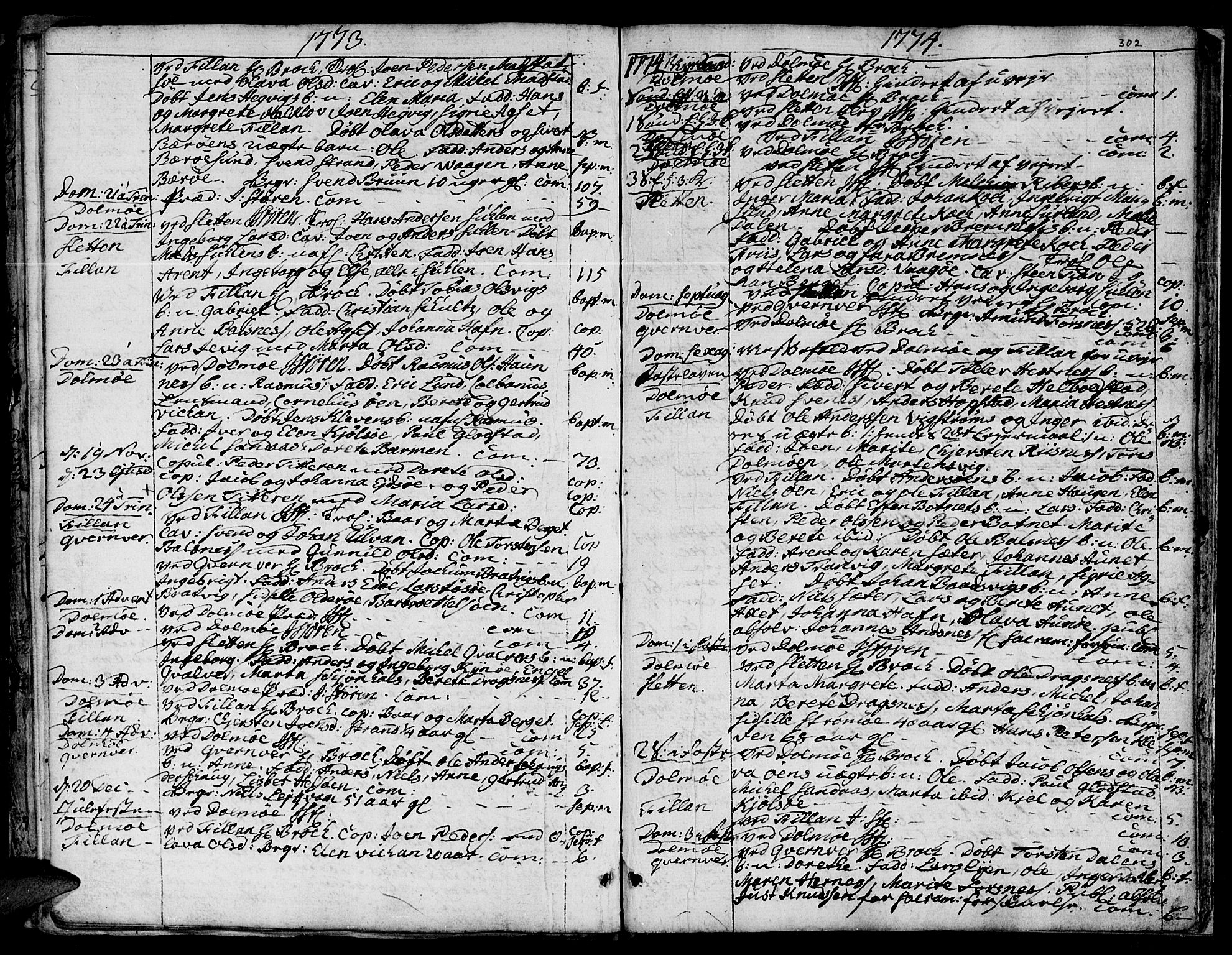 Ministerialprotokoller, klokkerbøker og fødselsregistre - Sør-Trøndelag, SAT/A-1456/634/L0525: Parish register (official) no. 634A01, 1736-1775, p. 302a