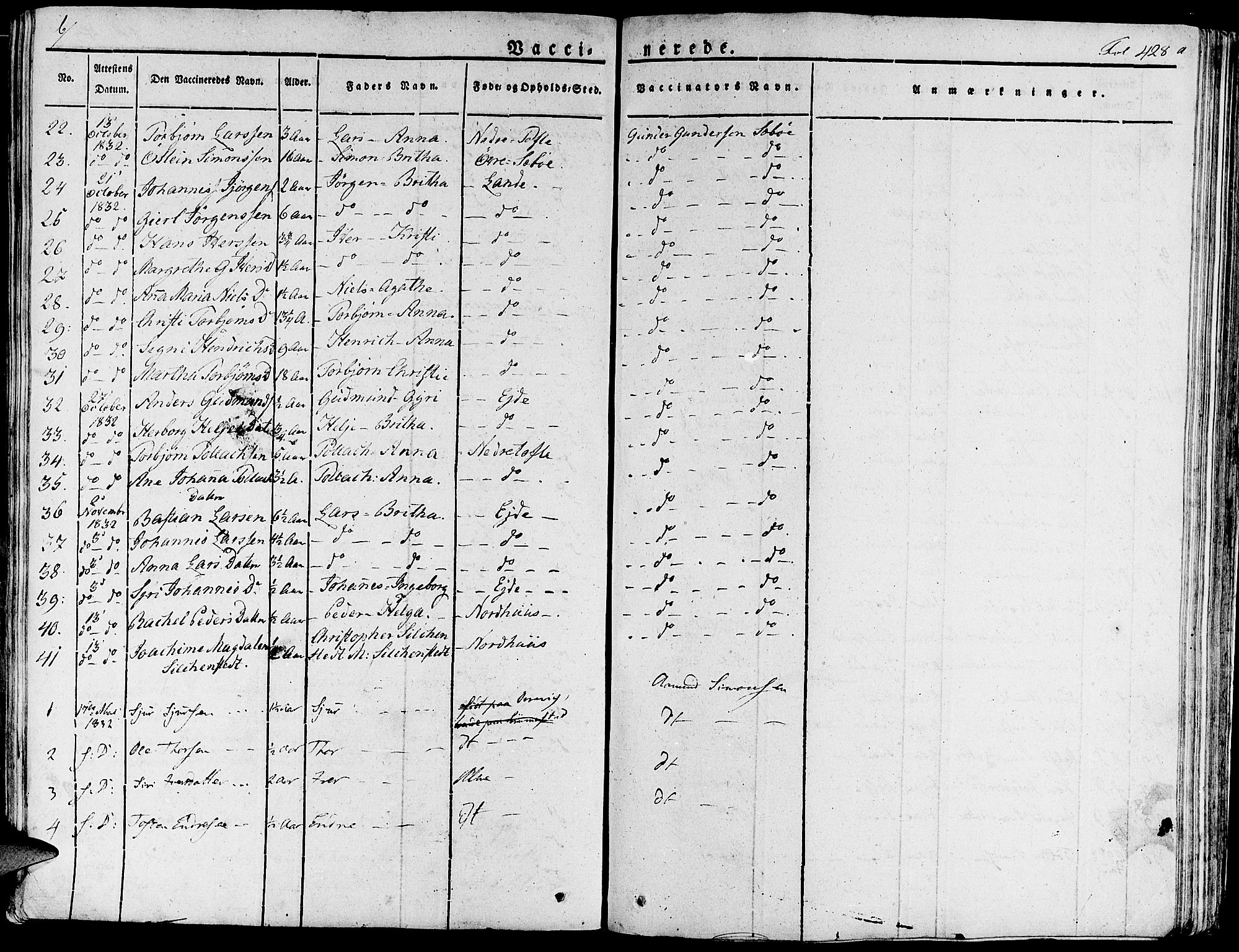 Fjelberg sokneprestembete, AV/SAB-A-75201/H/Haa: Parish register (official) no. A 5, 1822-1834, p. 428