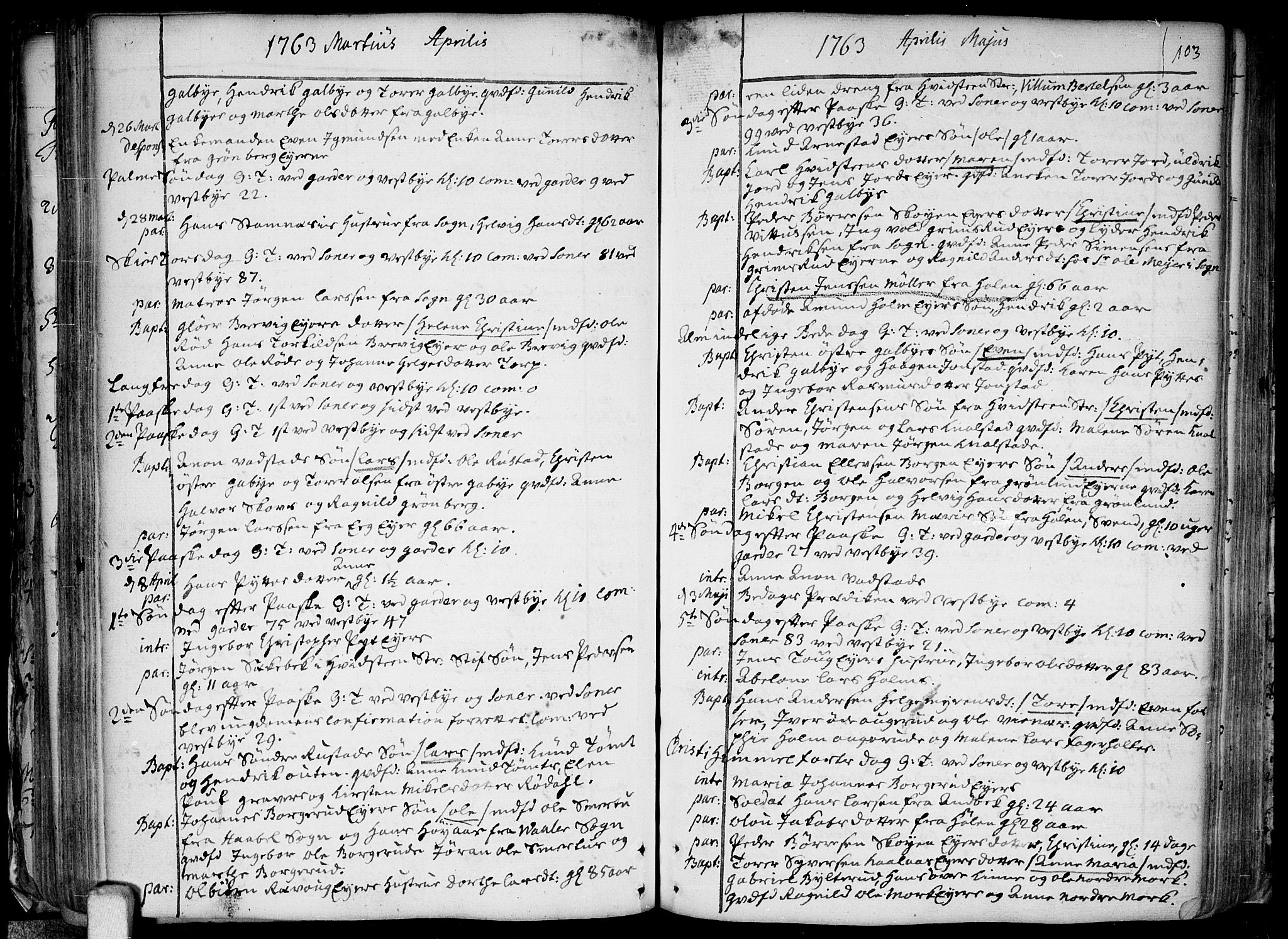Vestby prestekontor Kirkebøker, AV/SAO-A-10893/F/Fa/L0002: Parish register (official) no. I 2, 1750-1779, p. 103