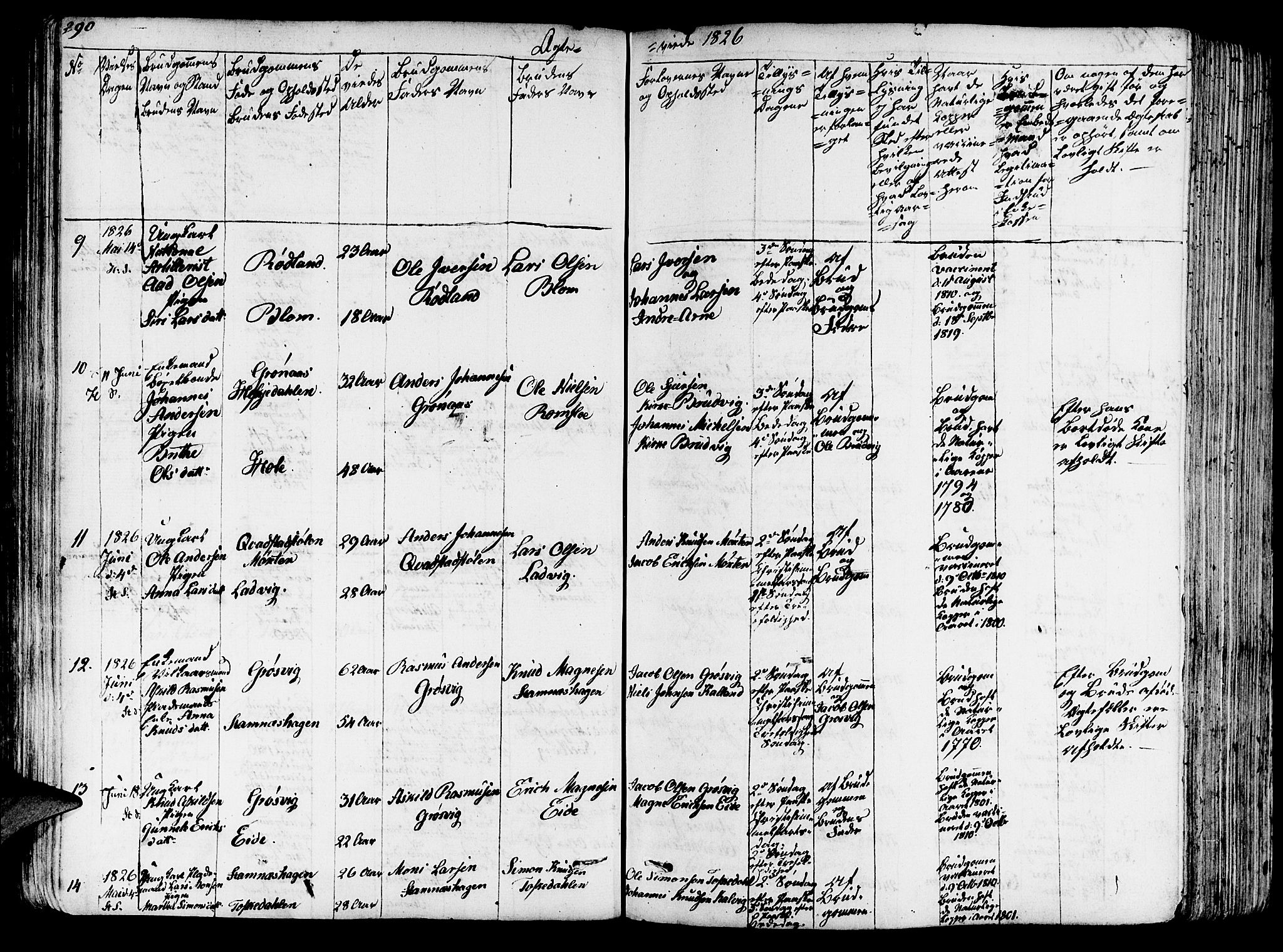 Haus sokneprestembete, SAB/A-75601/H/Haa: Parish register (official) no. A 13, 1821-1827, p. 290