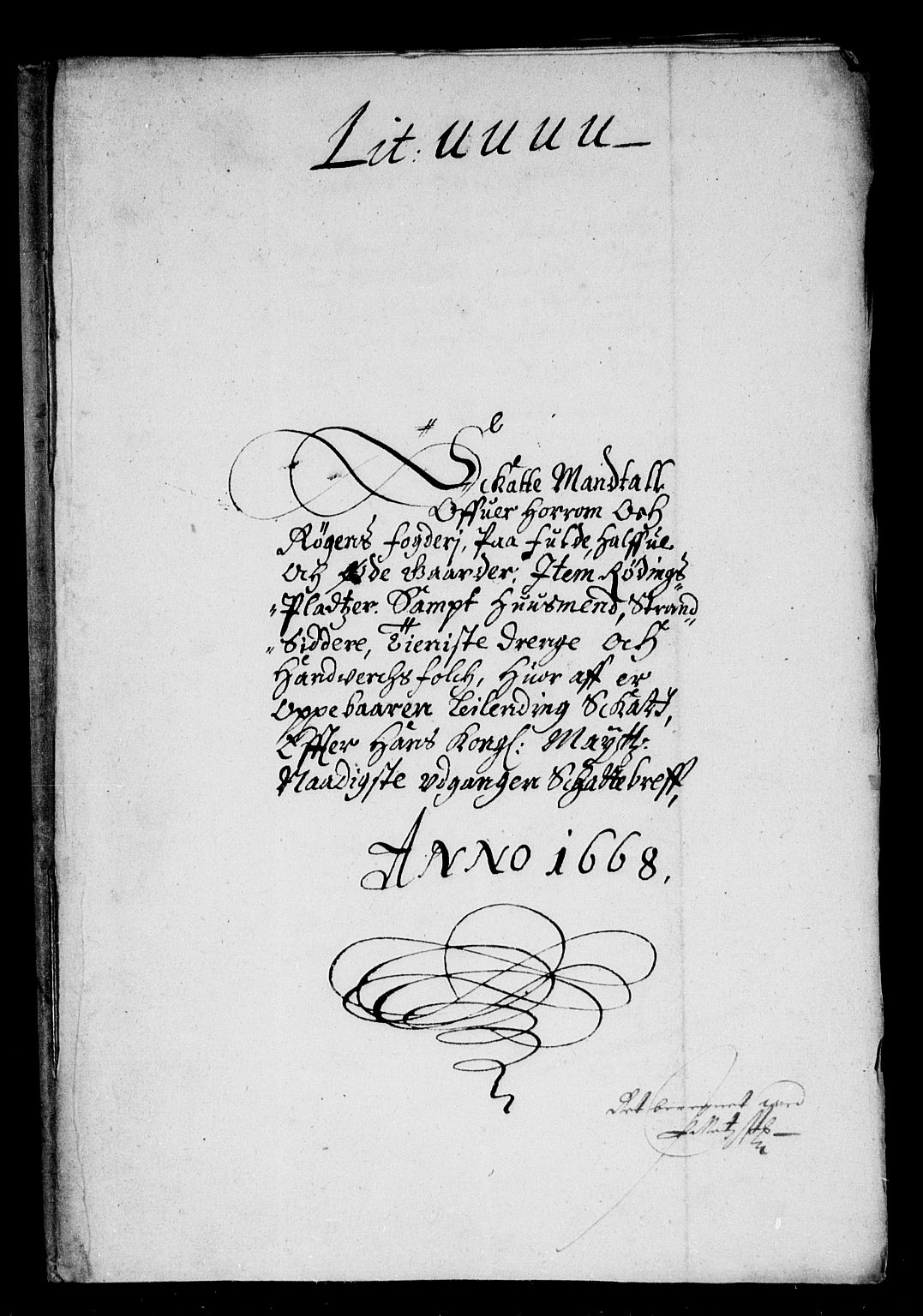 Rentekammeret inntil 1814, Reviderte regnskaper, Stiftamtstueregnskaper, Landkommissariatet på Akershus og Akershus stiftamt, RA/EA-5869/R/Rb/L0053: Akershus stiftamt, 1668