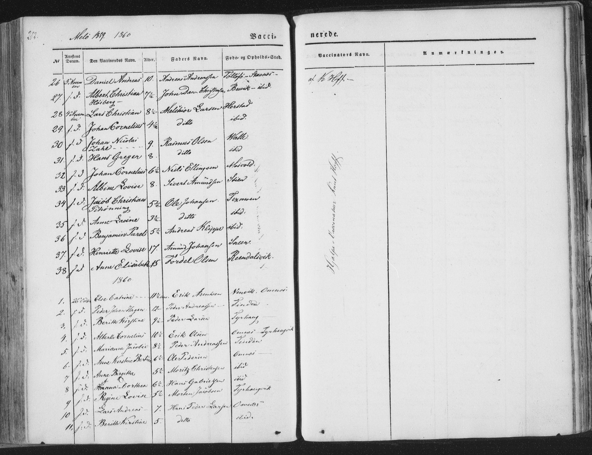 Ministerialprotokoller, klokkerbøker og fødselsregistre - Nordland, SAT/A-1459/841/L0604: Parish register (official) no. 841A09 /2, 1845-1862, p. 282