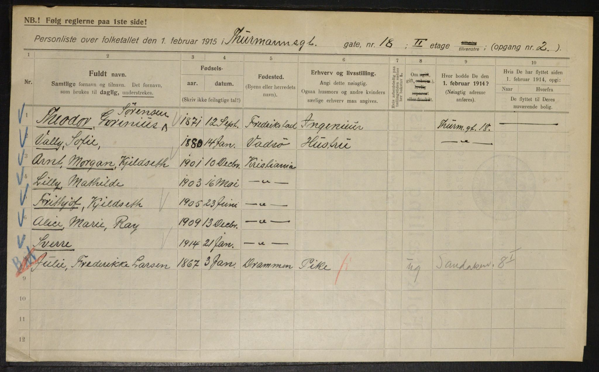 OBA, Municipal Census 1915 for Kristiania, 1915, p. 111773