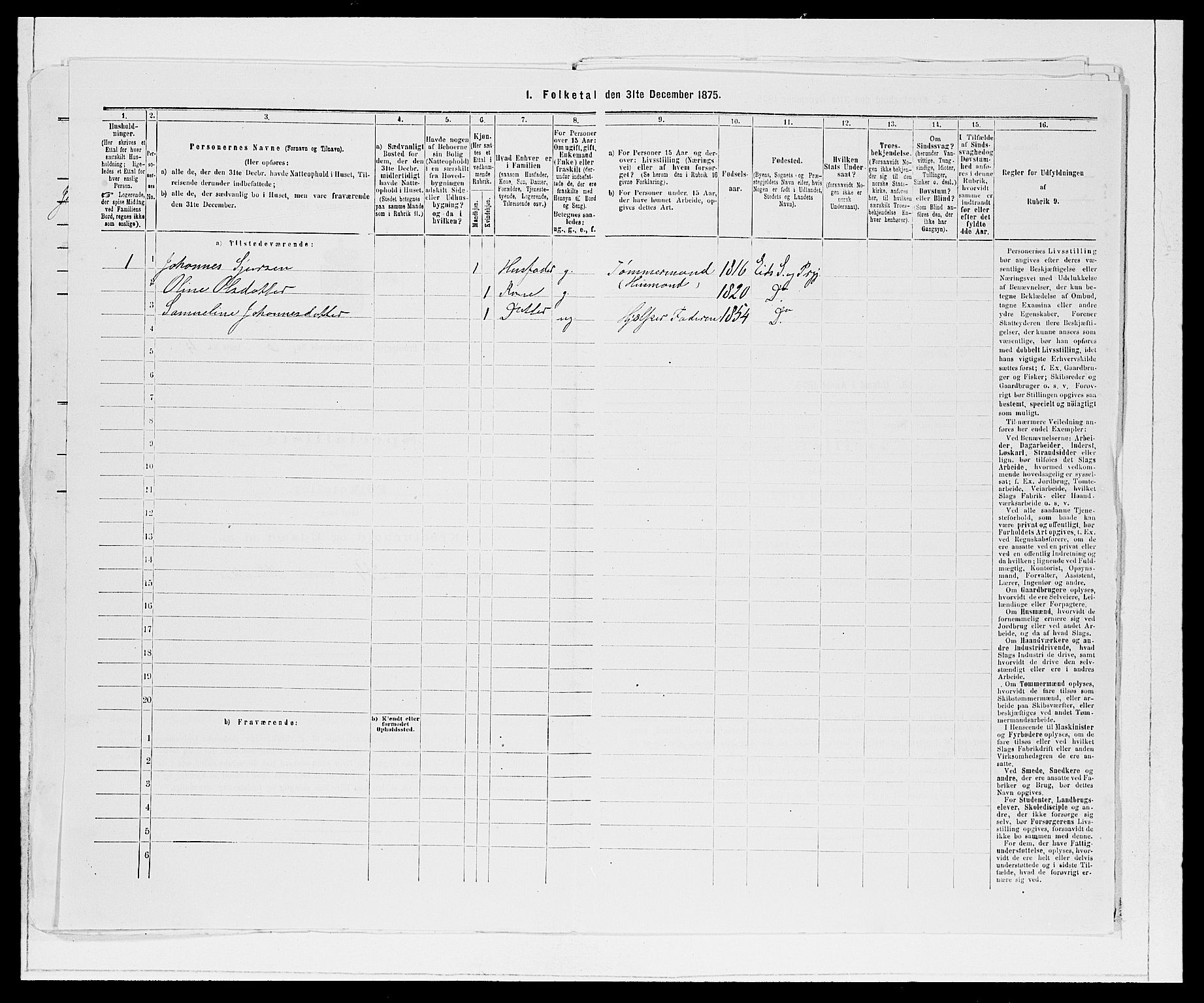 SAB, 1875 Census for 1443P Eid, 1875, p. 678