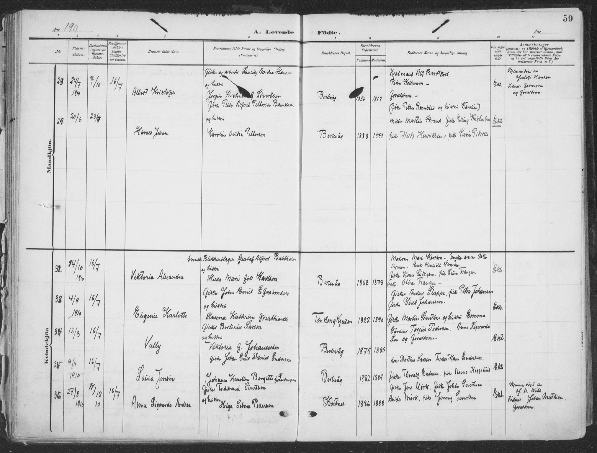 Tana sokneprestkontor, SATØ/S-1334/H/Ha/L0007kirke: Parish register (official) no. 7, 1904-1918, p. 59