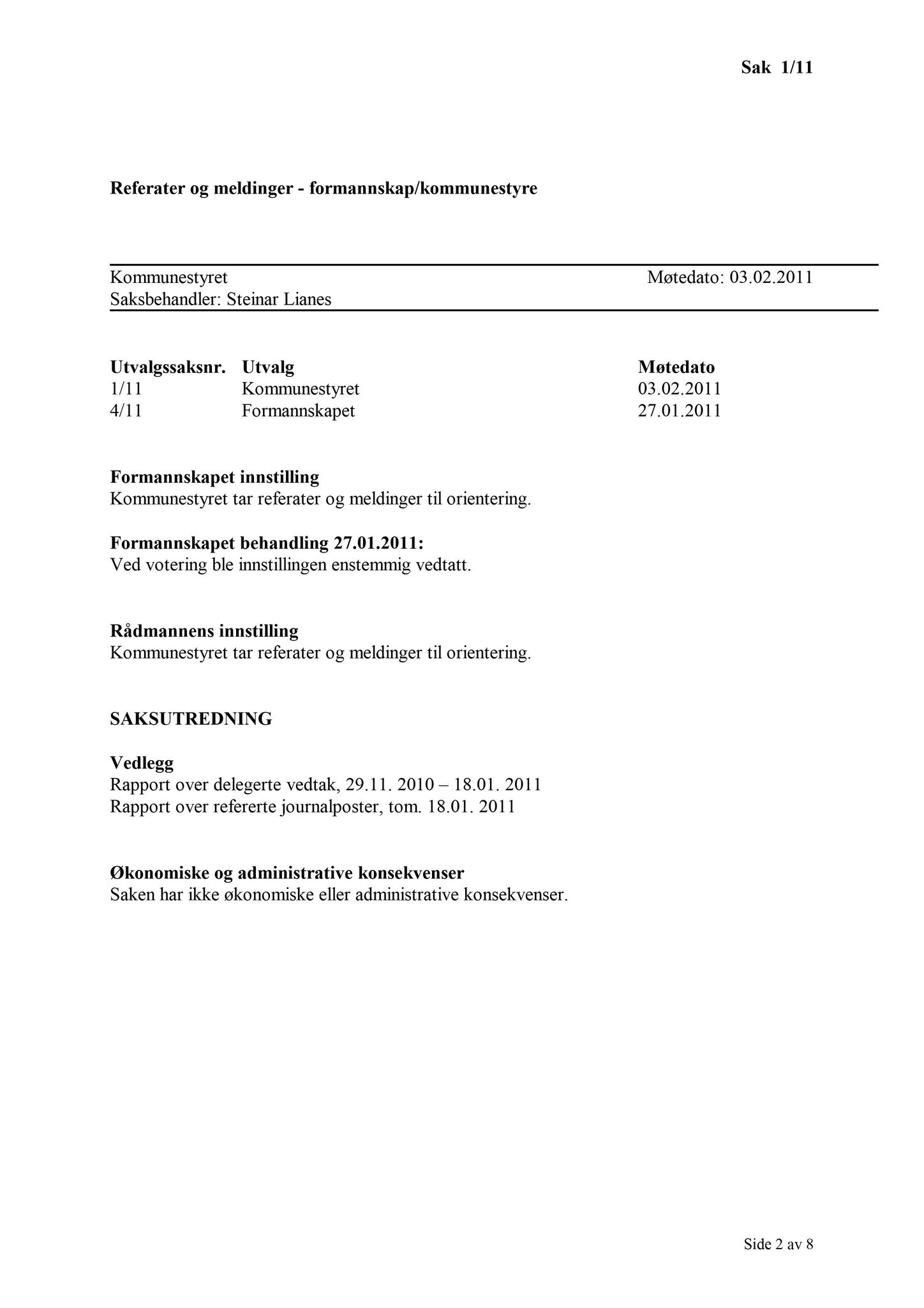 Klæbu Kommune, TRKO/KK/01-KS/L004: Kommunestyret - Møtedokumenter, 2011, p. 2