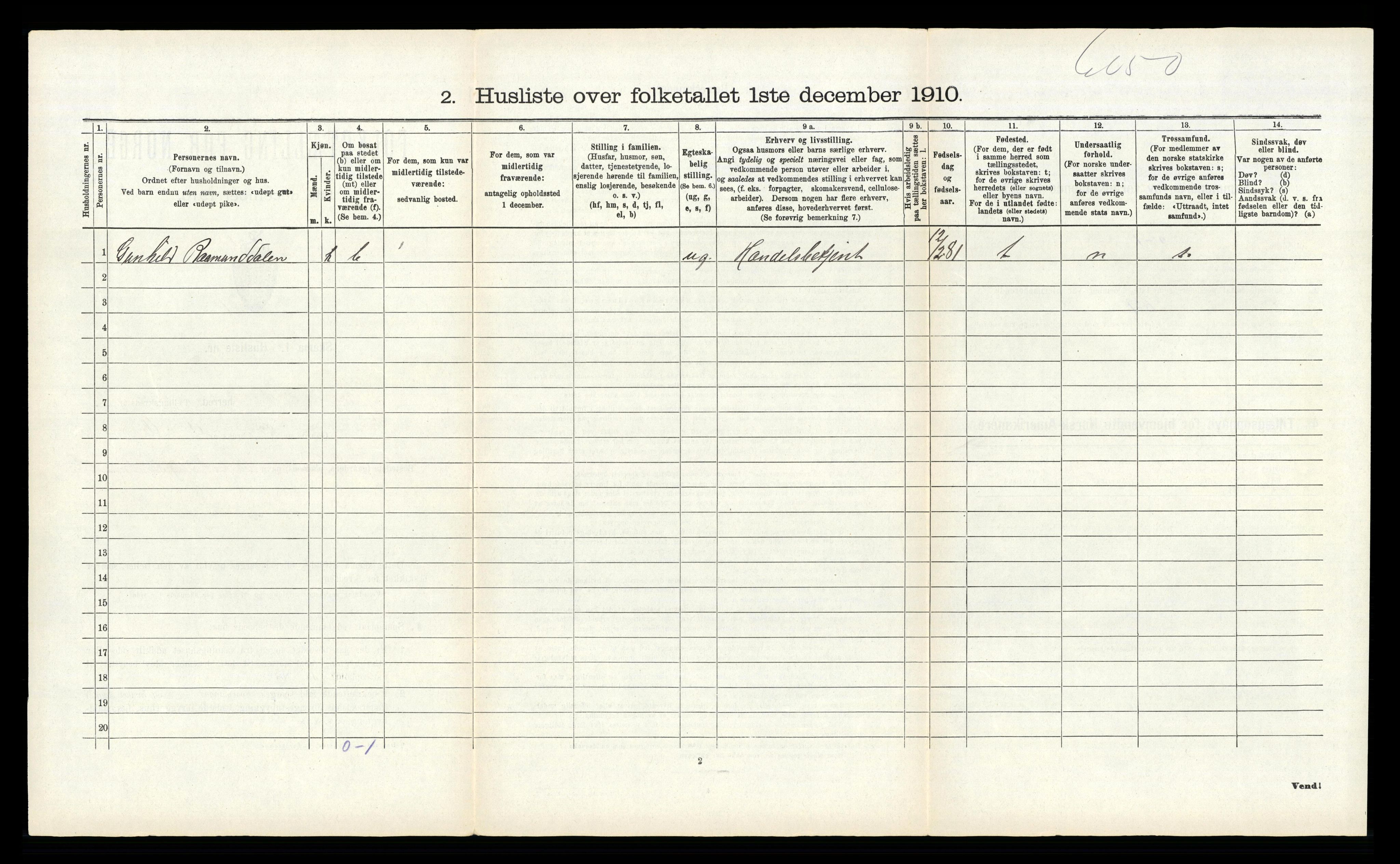 RA, 1910 census for Kviteseid, 1910, p. 1101