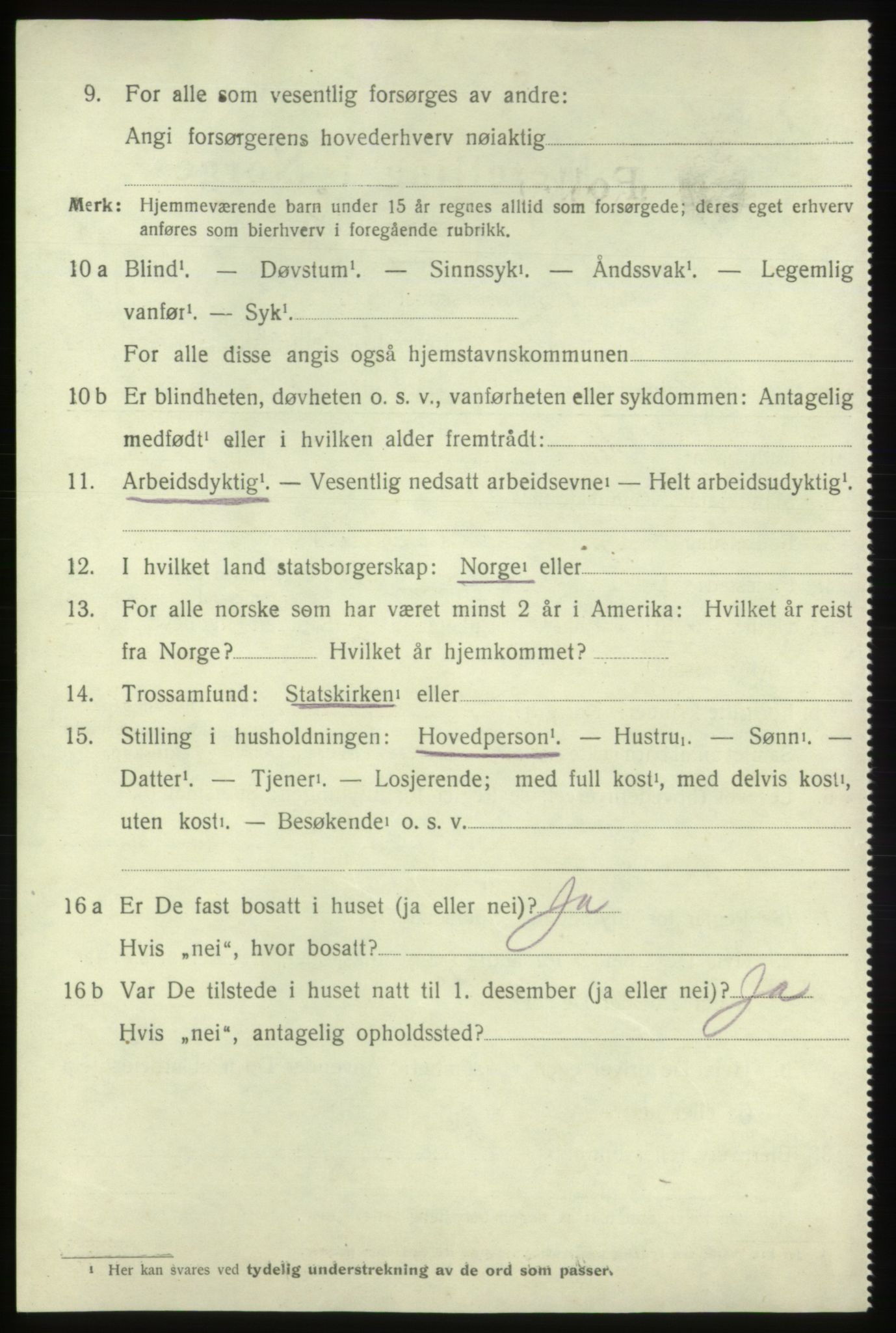 SAB, 1920 census for Sveio, 1920, p. 3739