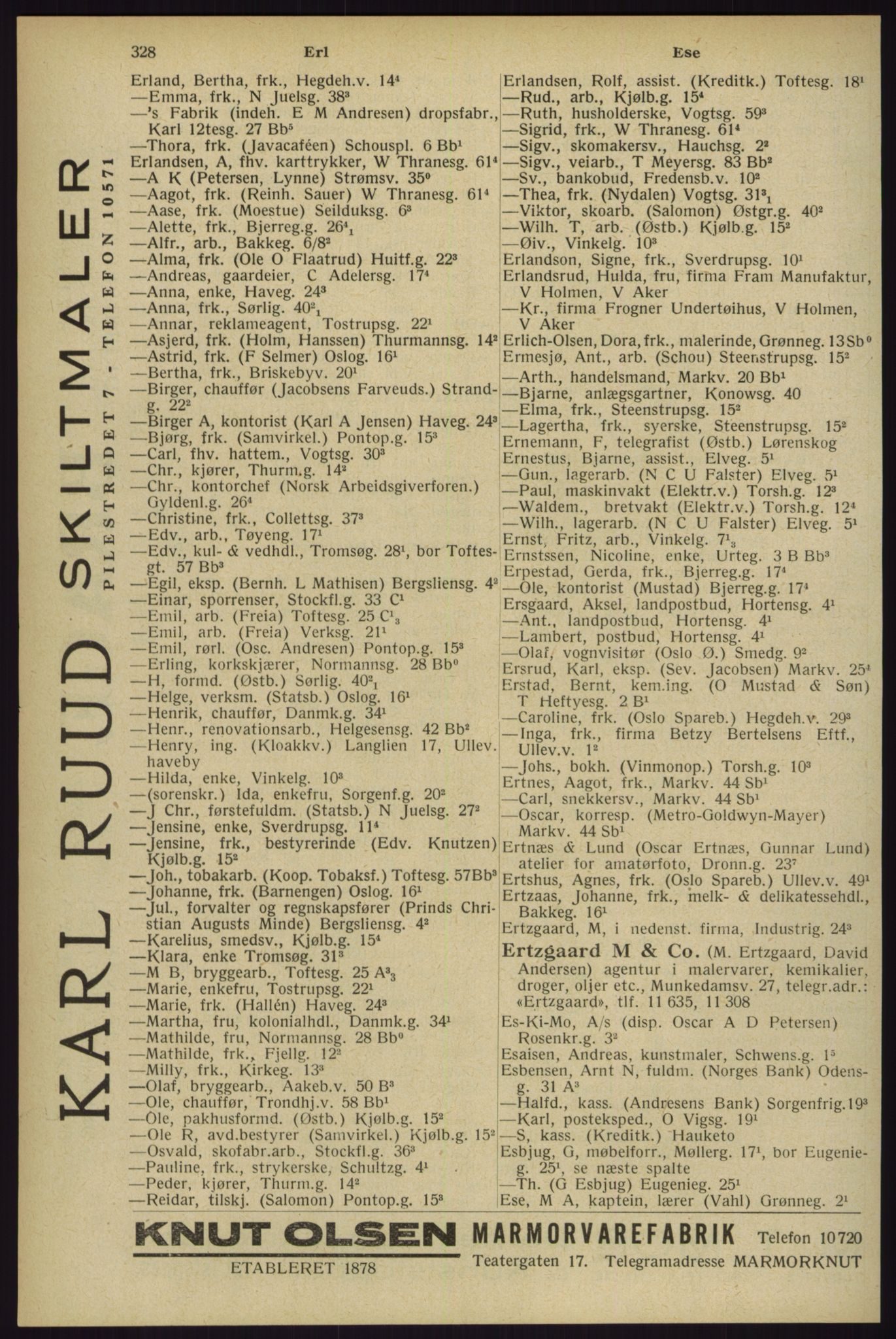 Kristiania/Oslo adressebok, PUBL/-, 1929, p. 328