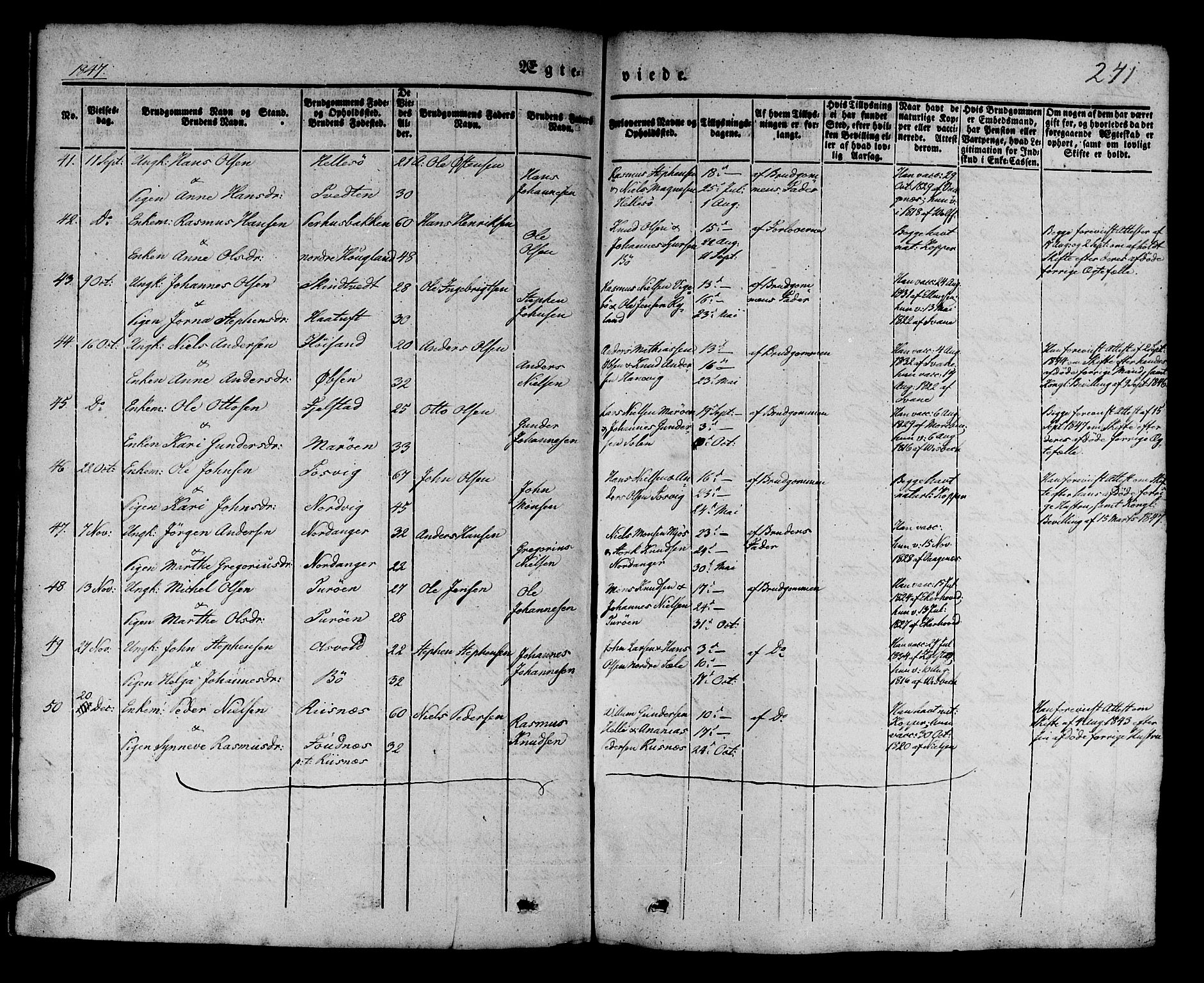 Manger sokneprestembete, SAB/A-76801/H/Haa: Parish register (official) no. A 5, 1839-1848, p. 241
