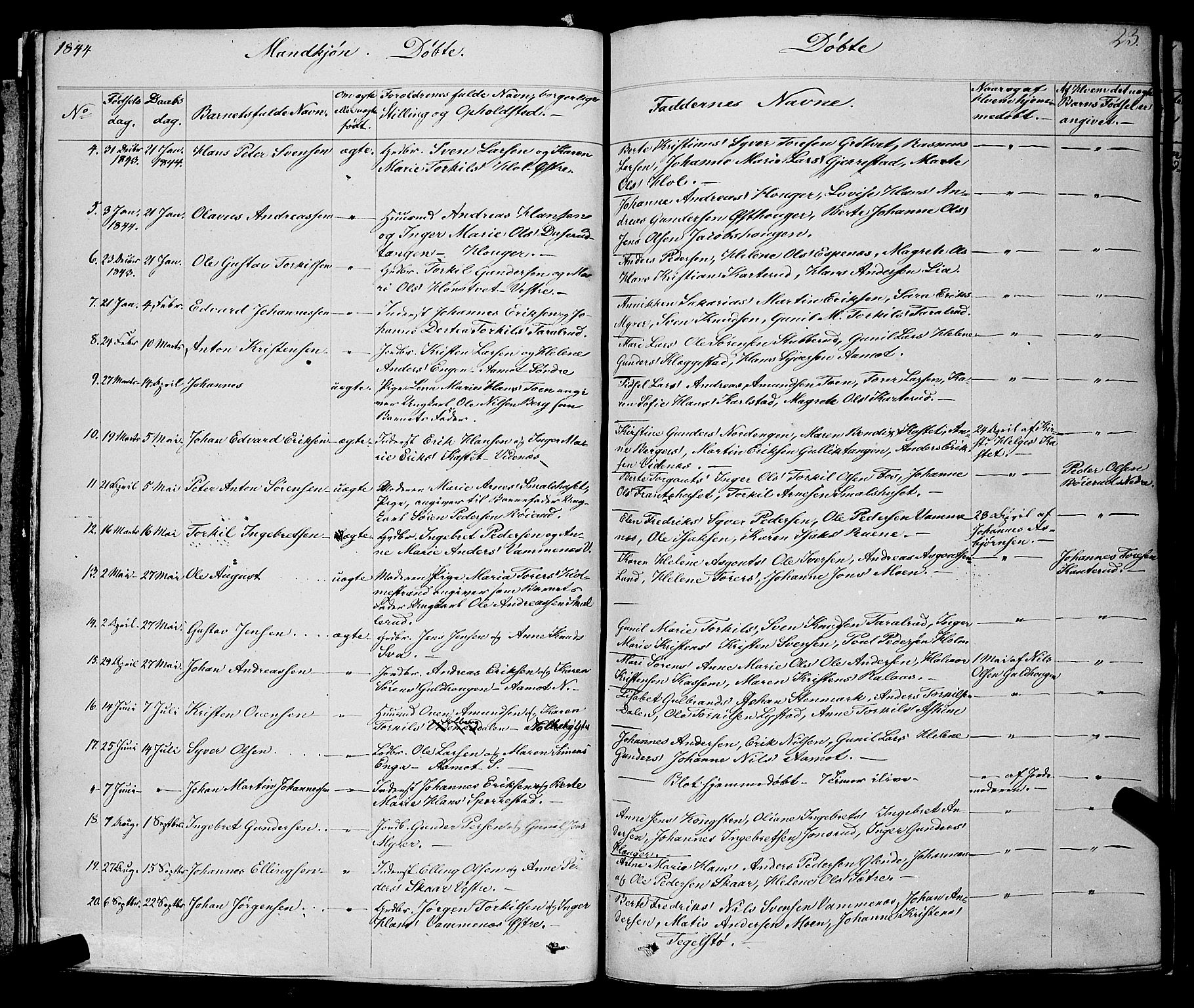 Skiptvet prestekontor Kirkebøker, AV/SAO-A-20009/F/Fa/L0006: Parish register (official) no. 6, 1839-1860, p. 23