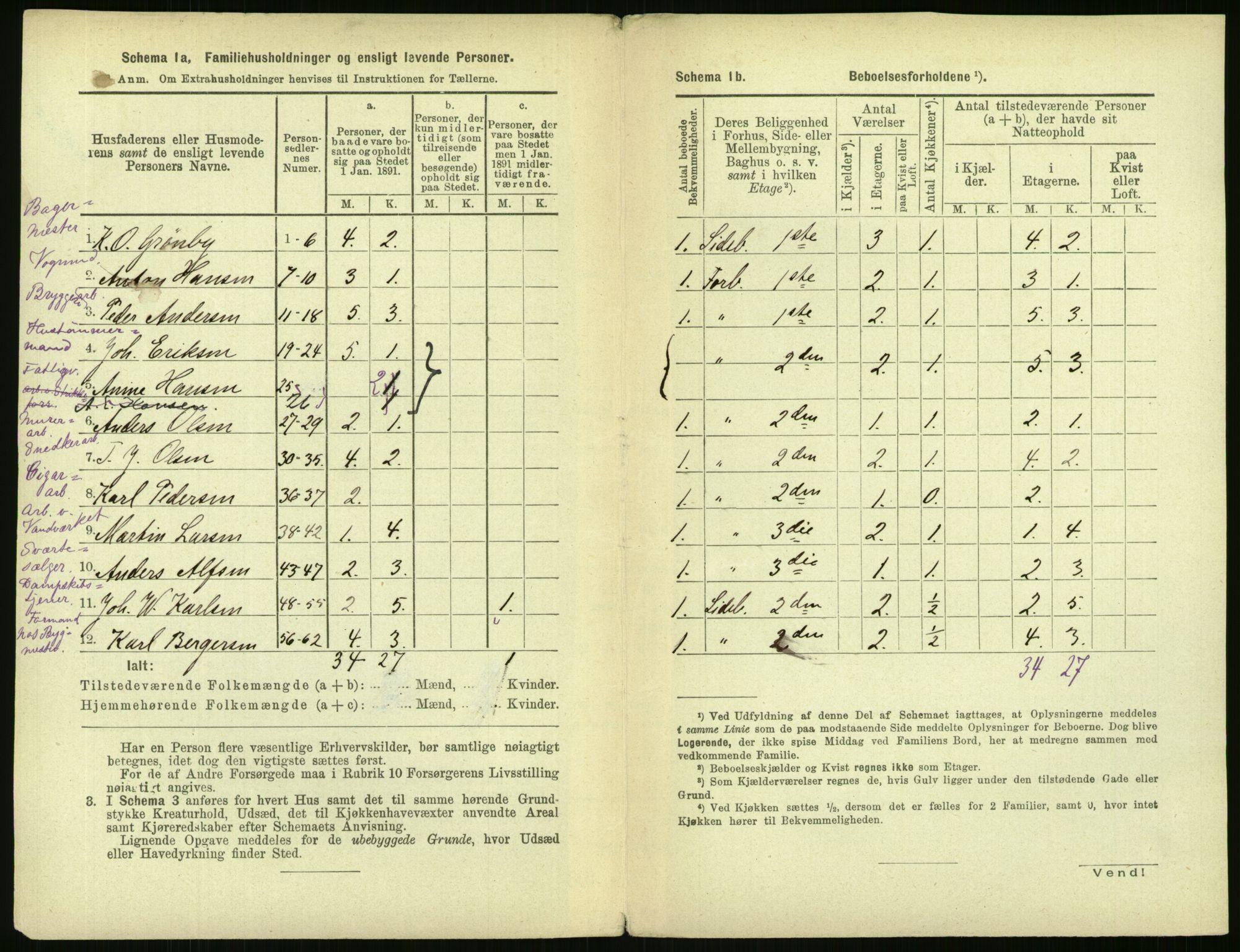 RA, 1891 census for 0301 Kristiania, 1891, p. 167493