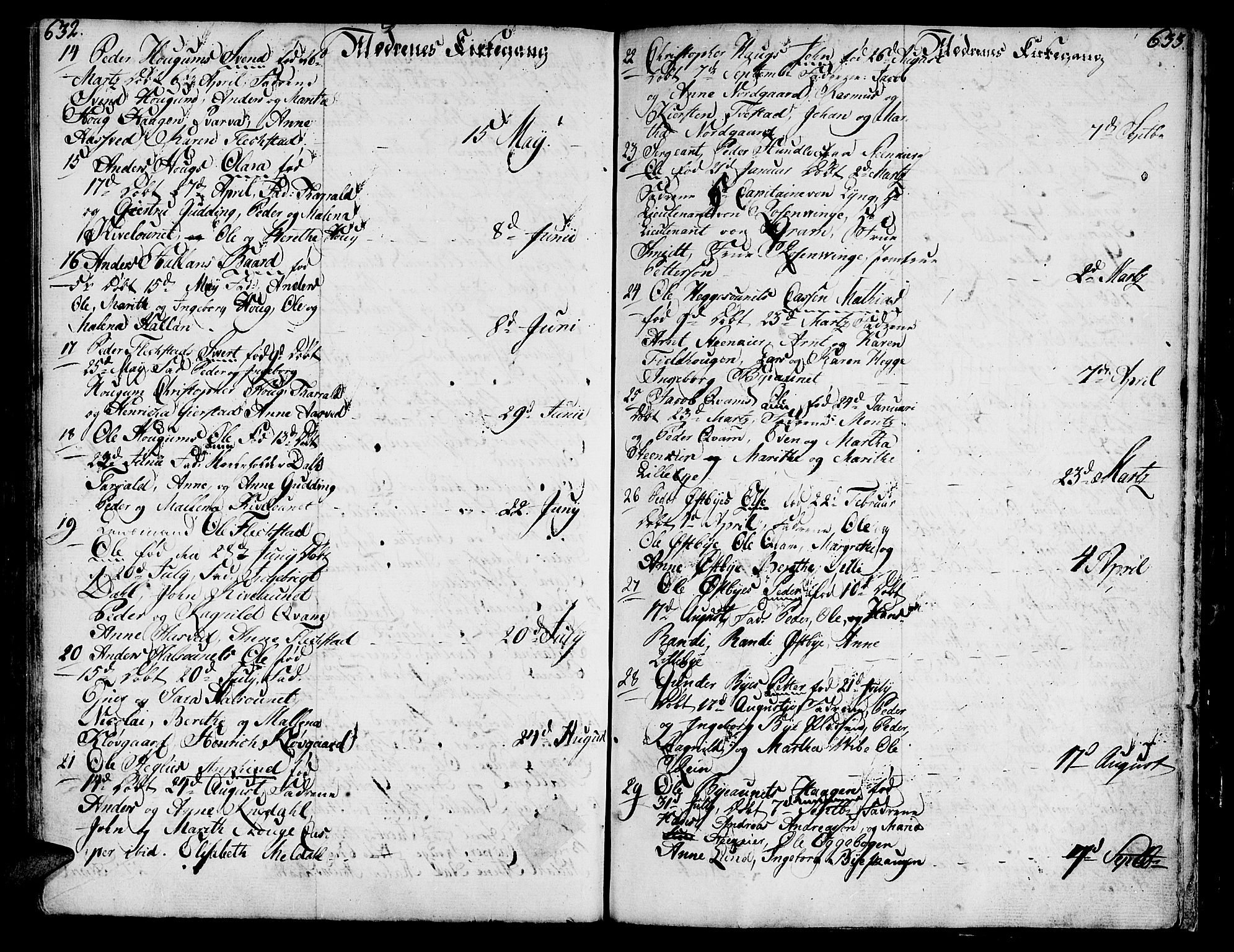 Ministerialprotokoller, klokkerbøker og fødselsregistre - Nord-Trøndelag, SAT/A-1458/746/L0440: Parish register (official) no. 746A02, 1760-1815, p. 632-633