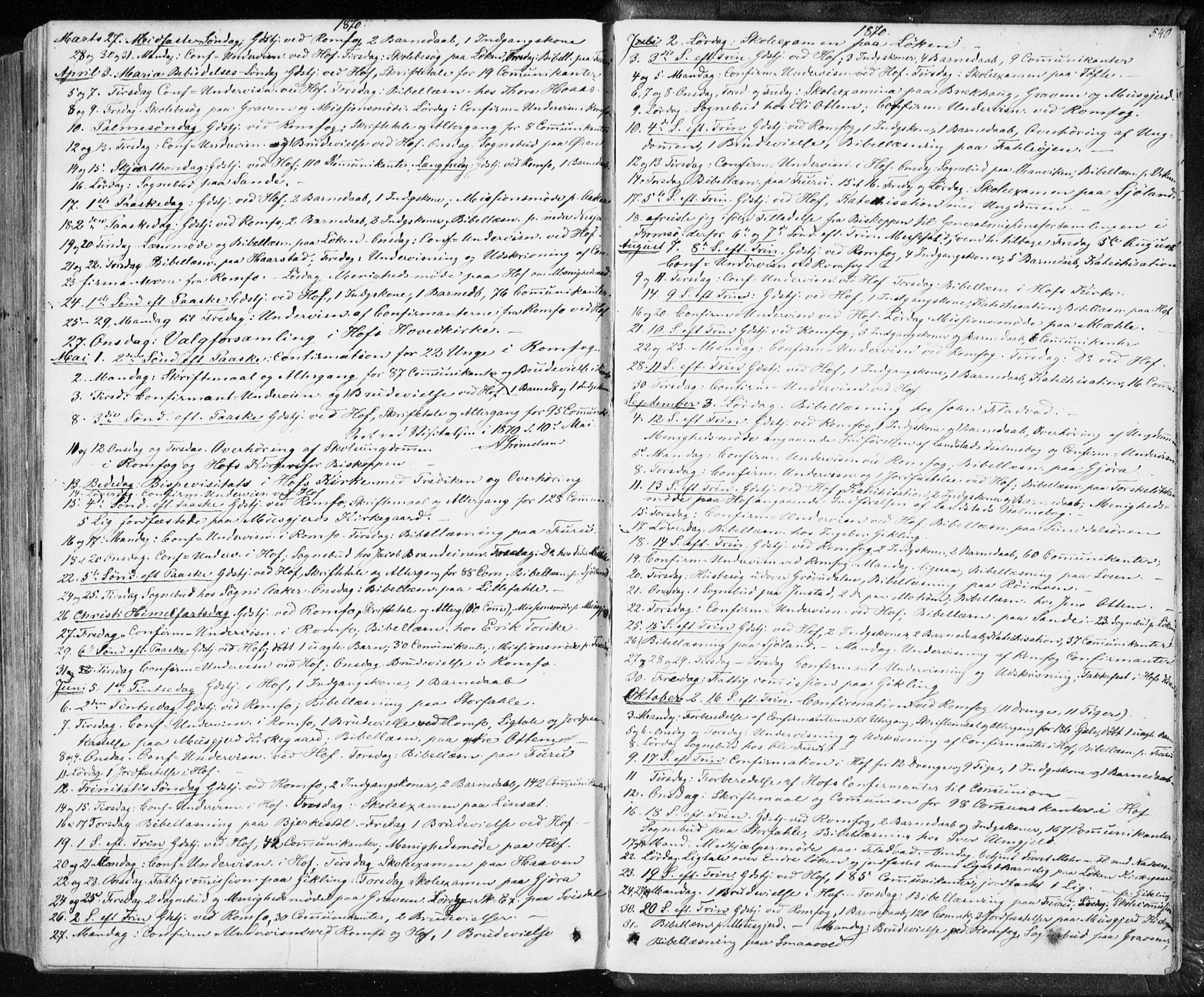 Ministerialprotokoller, klokkerbøker og fødselsregistre - Møre og Romsdal, AV/SAT-A-1454/590/L1013: Parish register (official) no. 590A05, 1847-1877, p. 540
