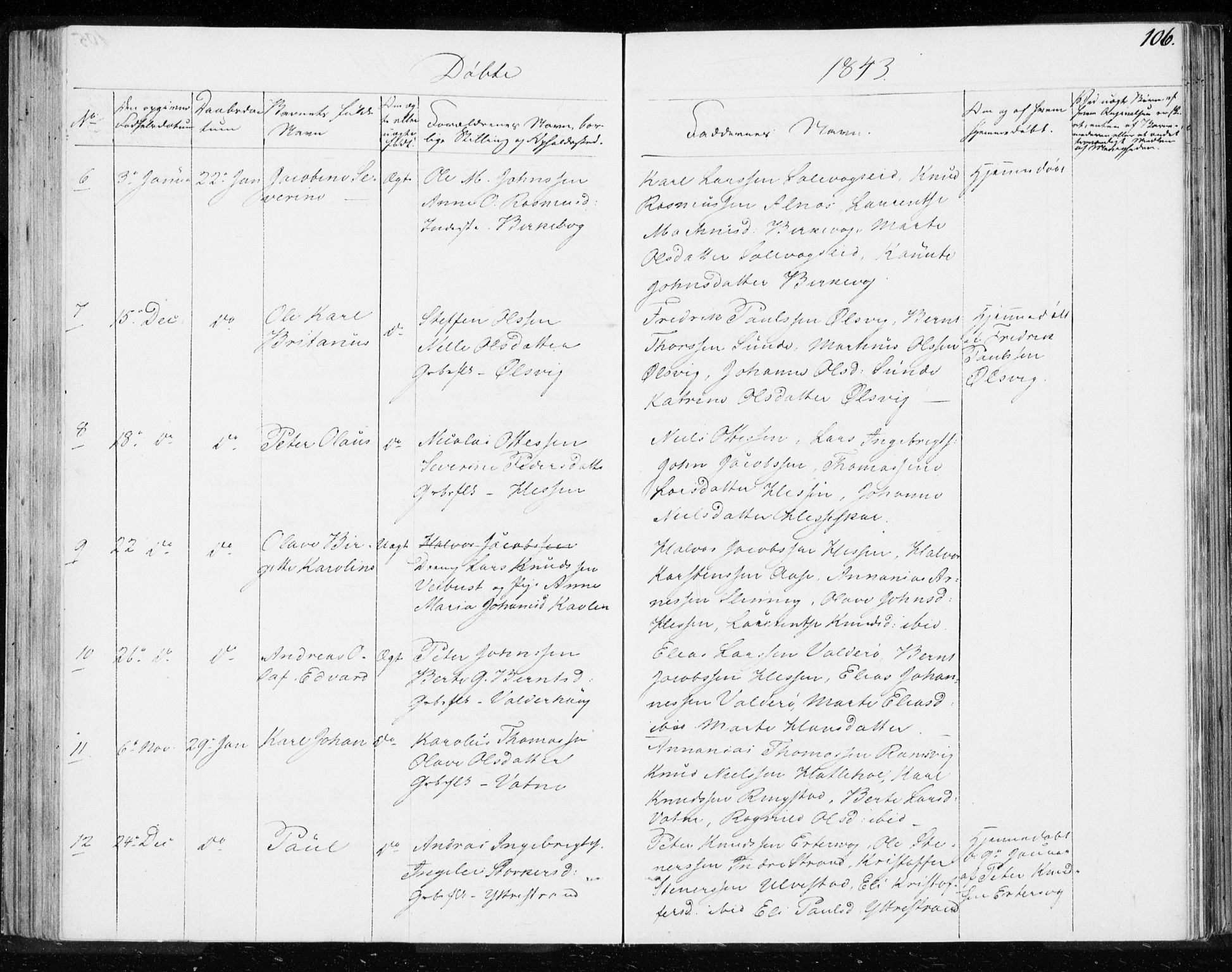 Ministerialprotokoller, klokkerbøker og fødselsregistre - Møre og Romsdal, SAT/A-1454/528/L0414: Curate's parish register no. 528B02, 1833-1844, p. 106