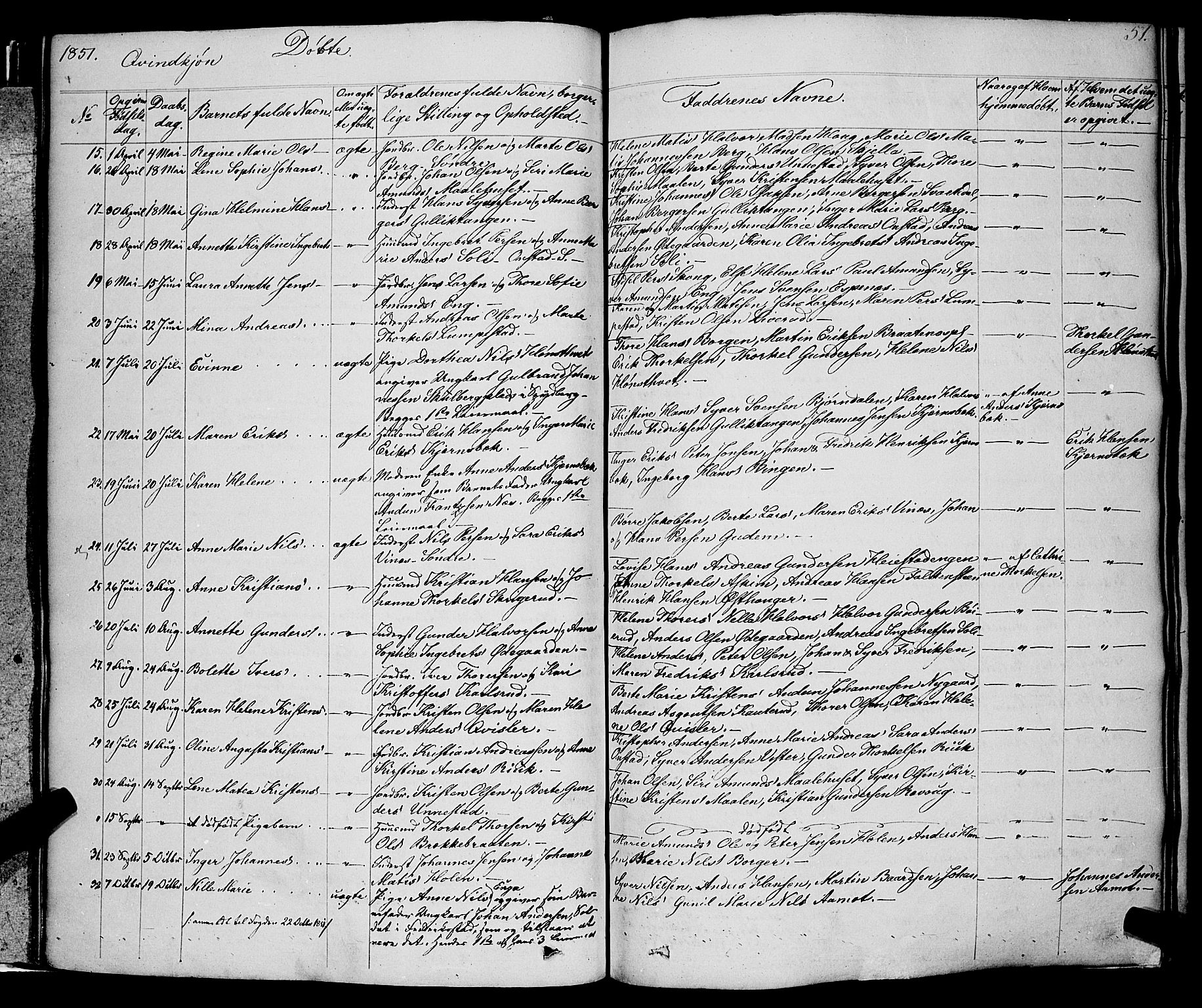 Skiptvet prestekontor Kirkebøker, SAO/A-20009/F/Fa/L0006: Parish register (official) no. 6, 1839-1860, p. 51