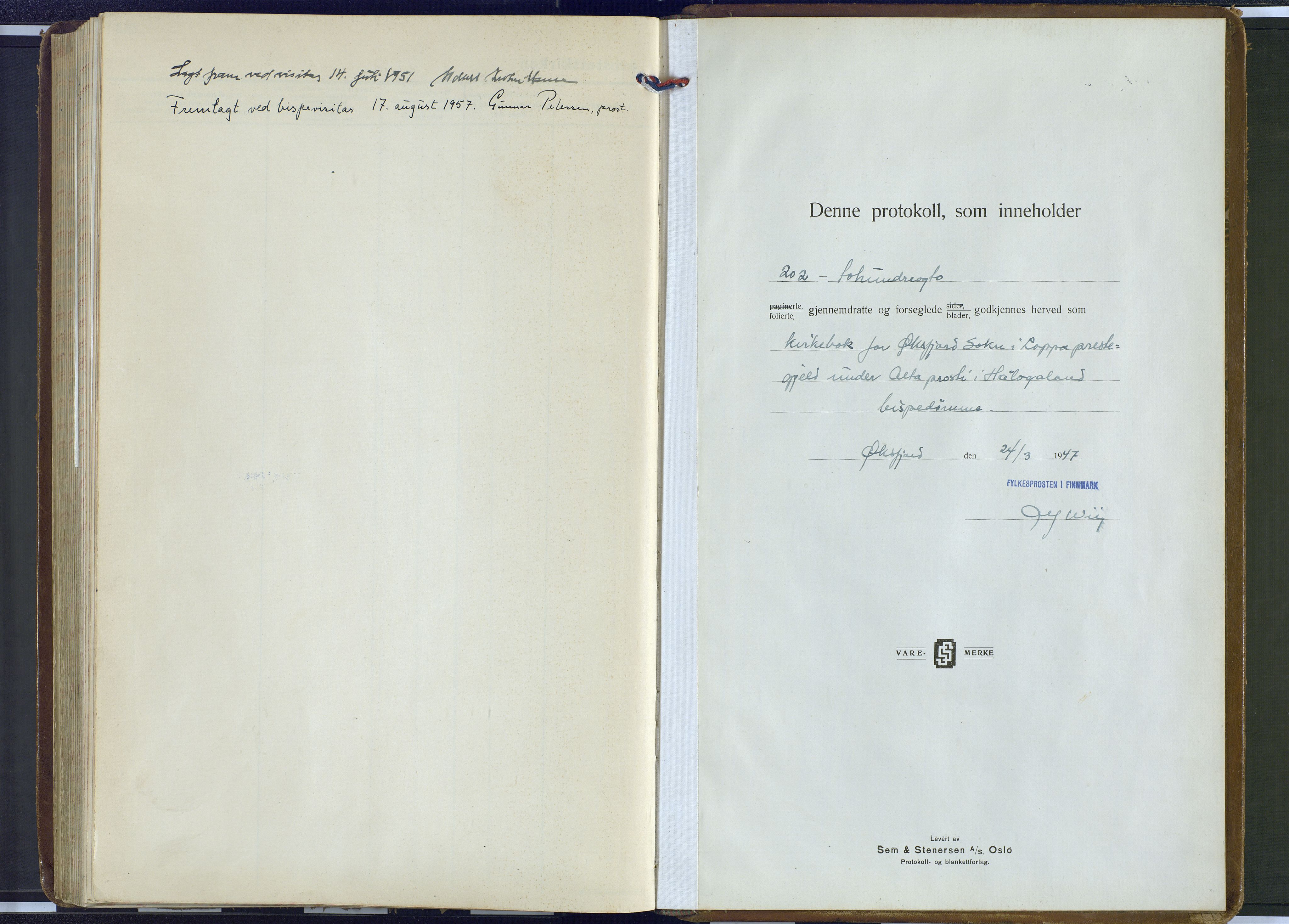 Loppa sokneprestkontor, SATØ/S-1339/H/Ha/L0016kirke: Parish register (official) no. 16, 1942-1952