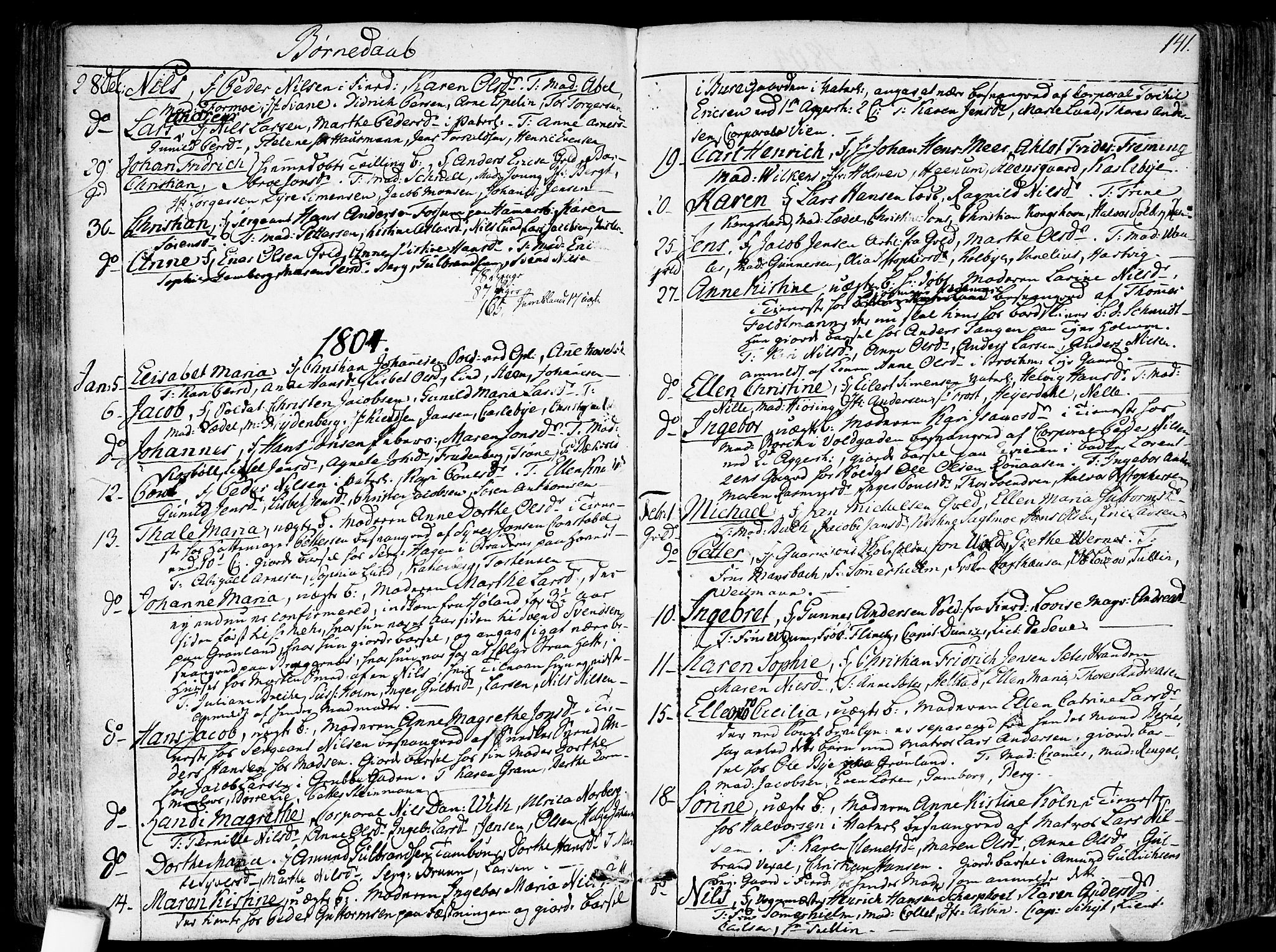 Garnisonsmenigheten Kirkebøker, SAO/A-10846/F/Fa/L0003: Parish register (official) no. 3, 1777-1809, p. 141