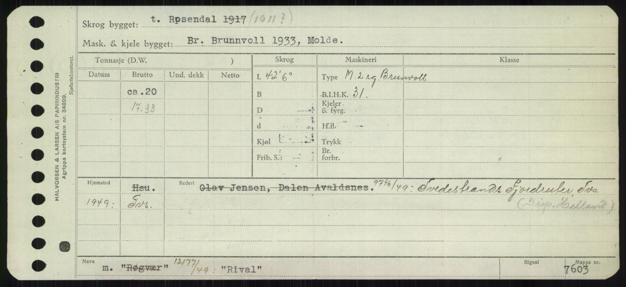 Sjøfartsdirektoratet med forløpere, Skipsmålingen, RA/S-1627/H/Ha/L0004/0002: Fartøy, Mas-R / Fartøy, Odin-R, p. 751