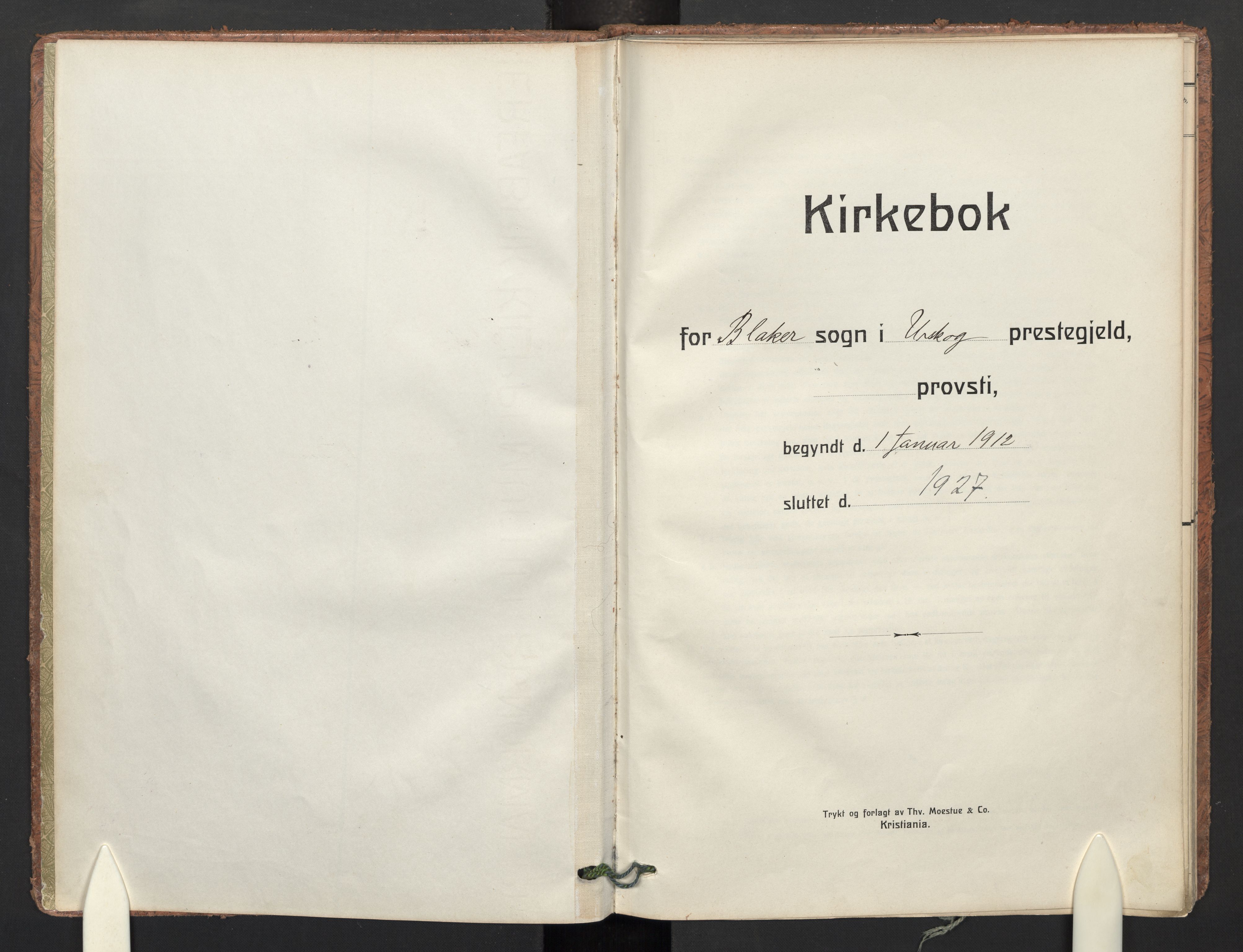 Aurskog prestekontor Kirkebøker, SAO/A-10304a/F/Fb: Parish register (official) no. II 4, 1912-1927