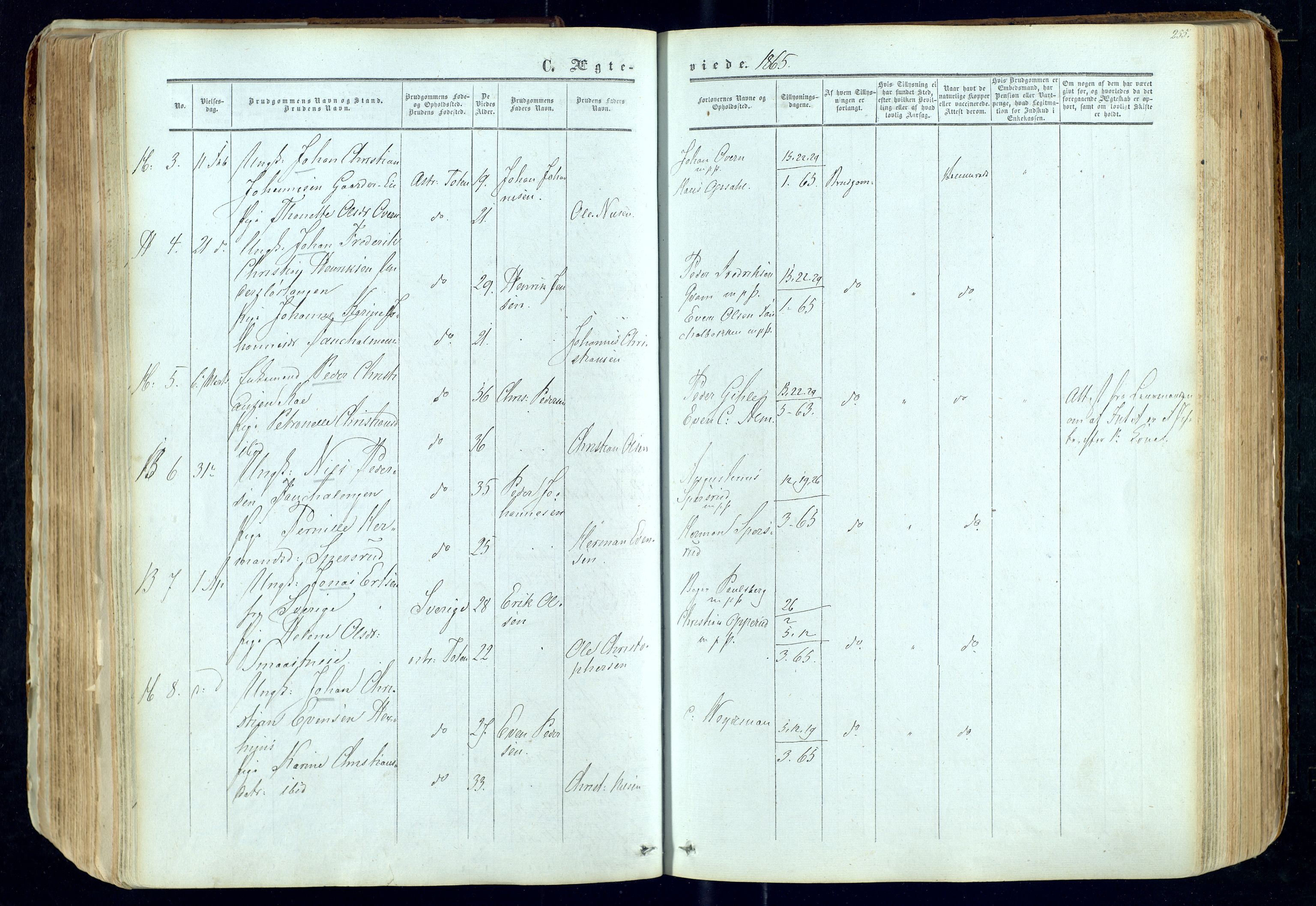 Østre Toten prestekontor, SAH/PREST-104/H/Ha/Haa/L0004: Parish register (official) no. 4, 1857-1865, p. 255