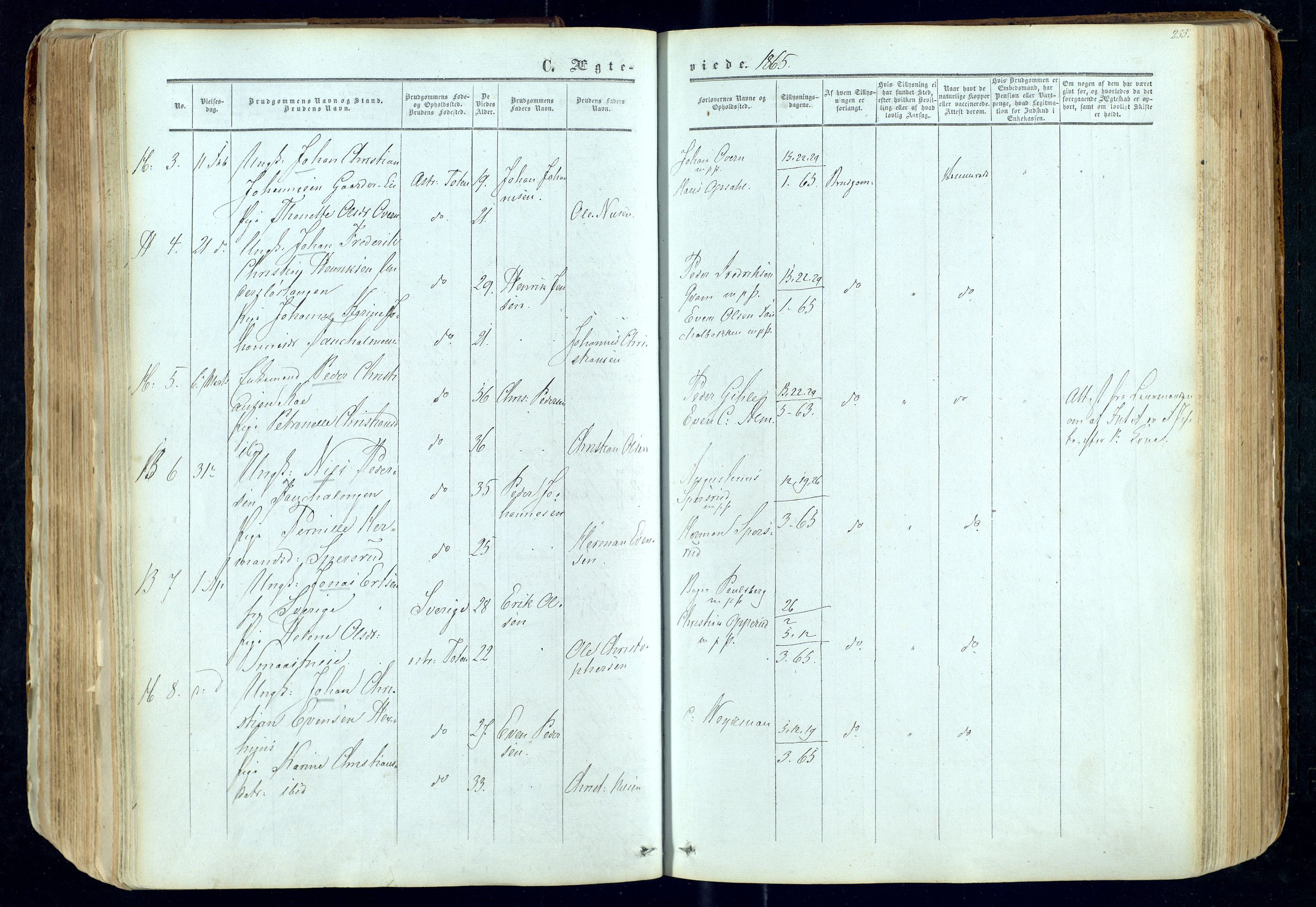 Østre Toten prestekontor, AV/SAH-PREST-104/H/Ha/Haa/L0004: Parish register (official) no. 4, 1857-1865, p. 255
