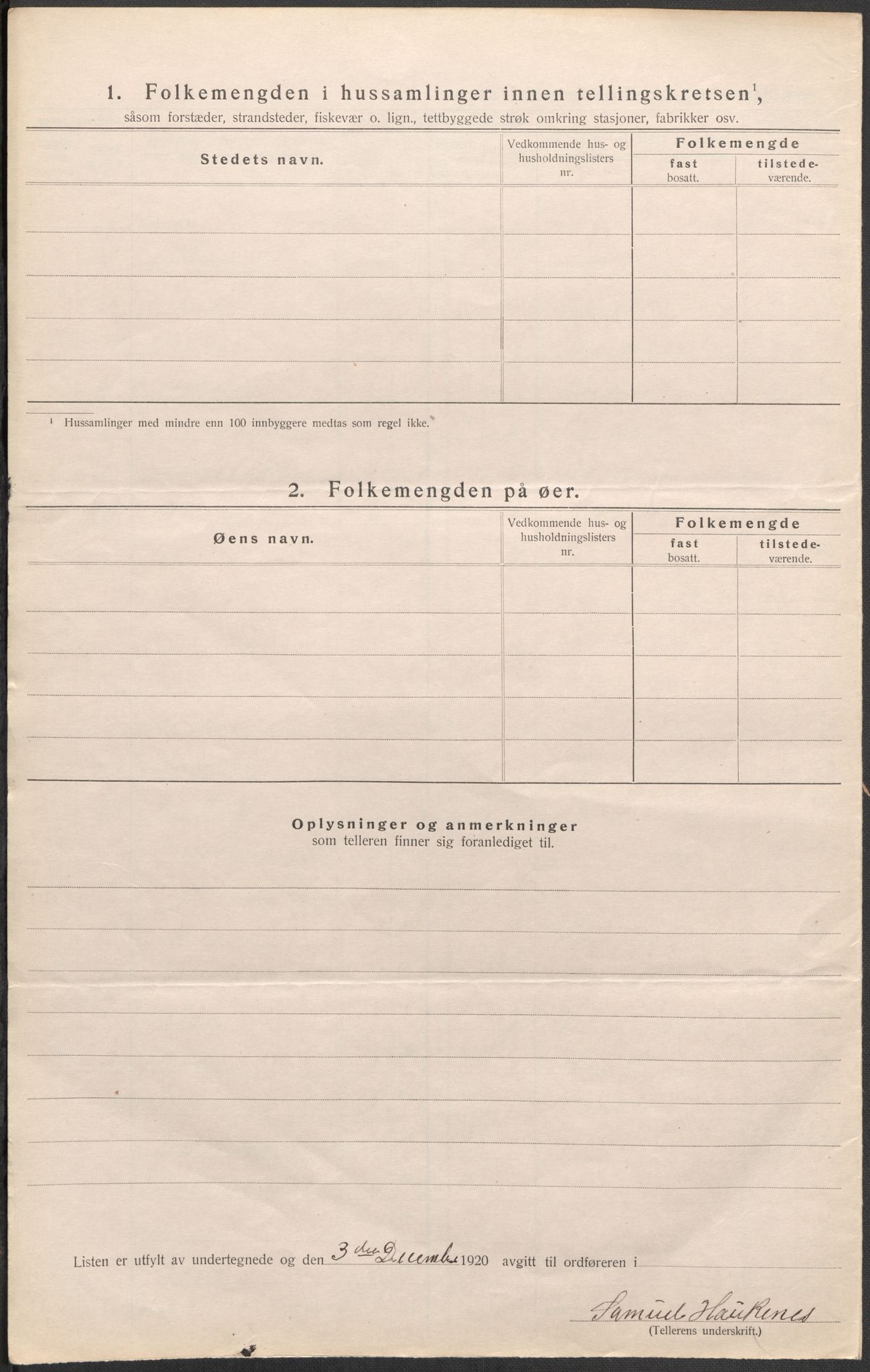 SAB, 1920 census for Samnanger, 1920, p. 19