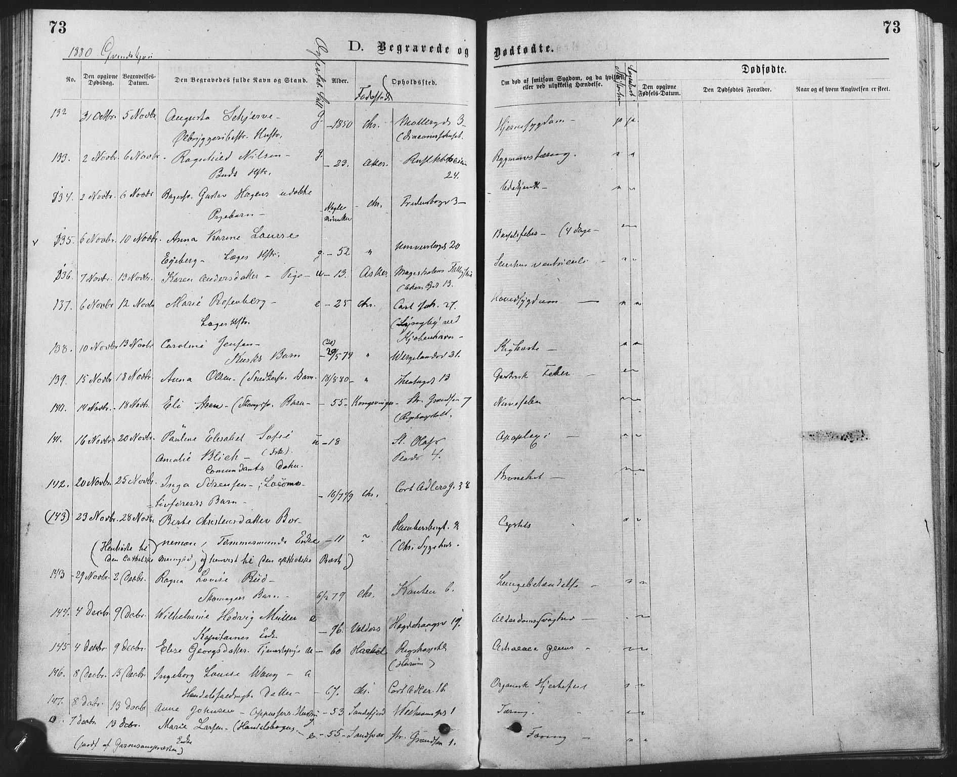 Trefoldighet prestekontor Kirkebøker, AV/SAO-A-10882/F/Fd/L0002: Parish register (official) no. IV 2, 1877-1885, p. 73
