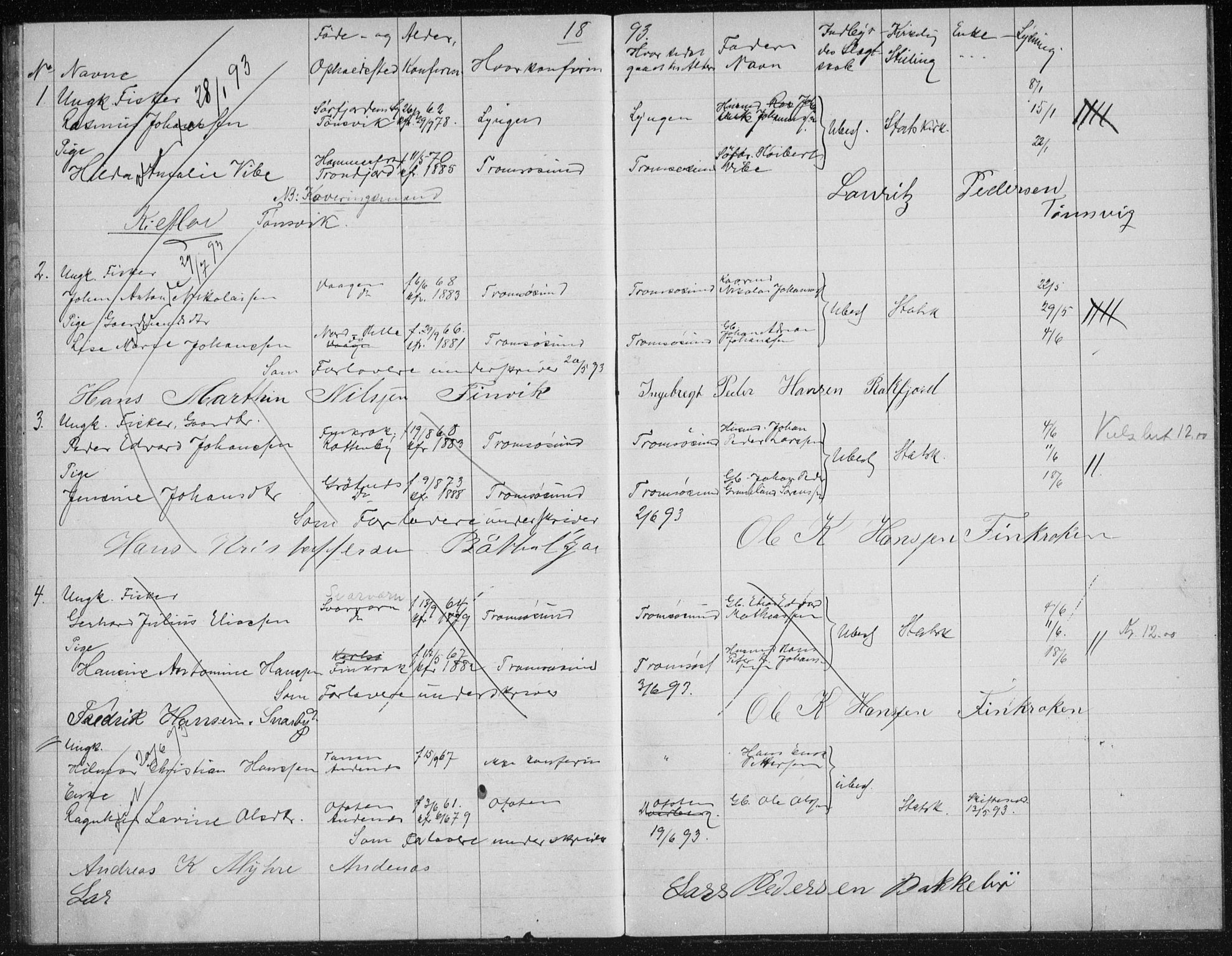 Tromsøysund sokneprestkontor, SATØ/S-1304/H/Hc/L0057: Banns register no. 57, 1887-1894