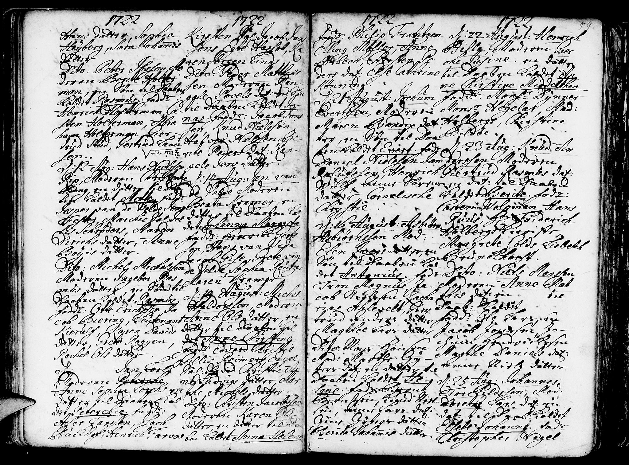 Nykirken Sokneprestembete, AV/SAB-A-77101/H/Haa/L0003: Parish register (official) no. A 3, 1717-1764, p. 59