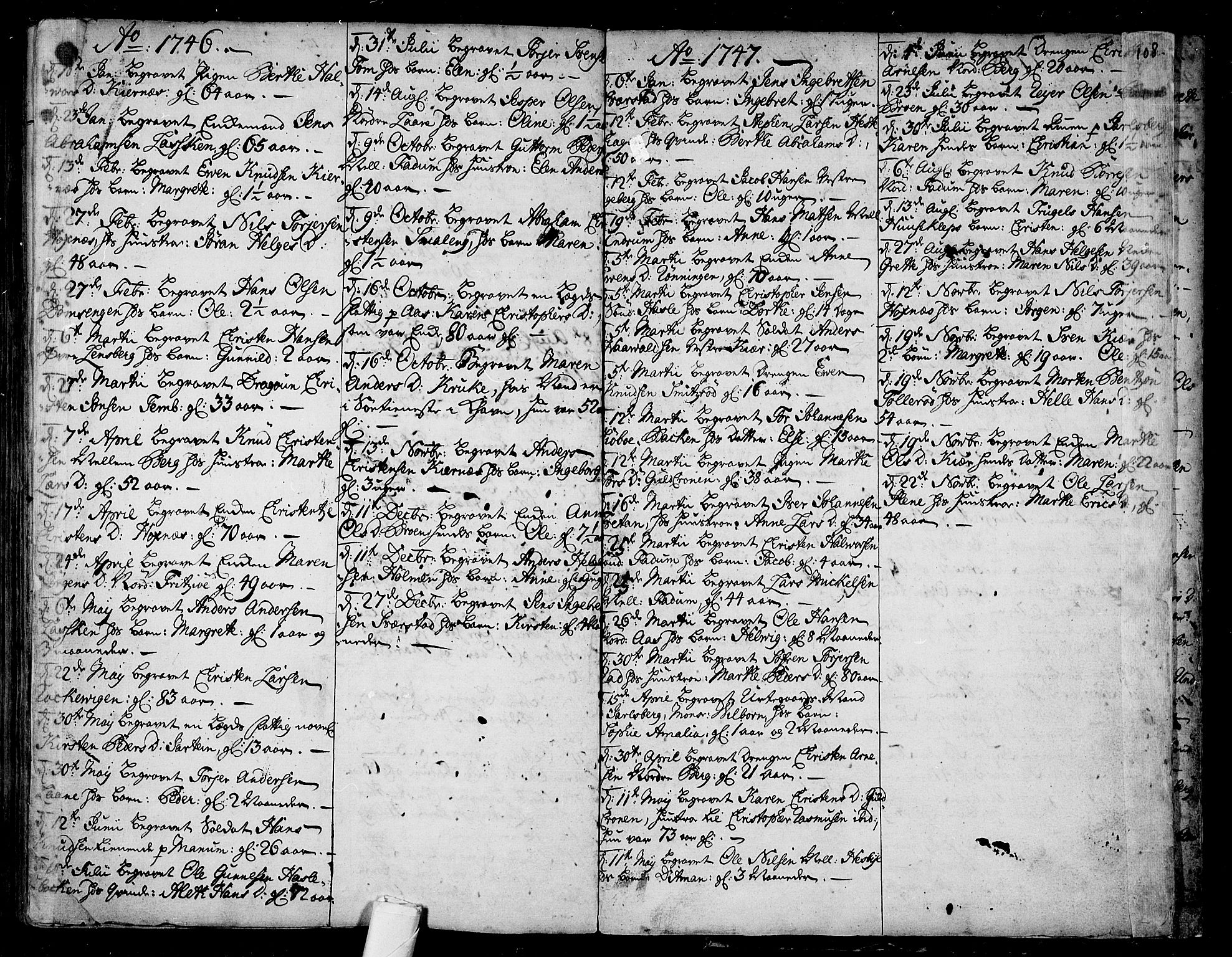 Sem kirkebøker, SAKO/A-5/F/Fa/L0001: Parish register (official) no. I 1, 1702-1763, p. 108