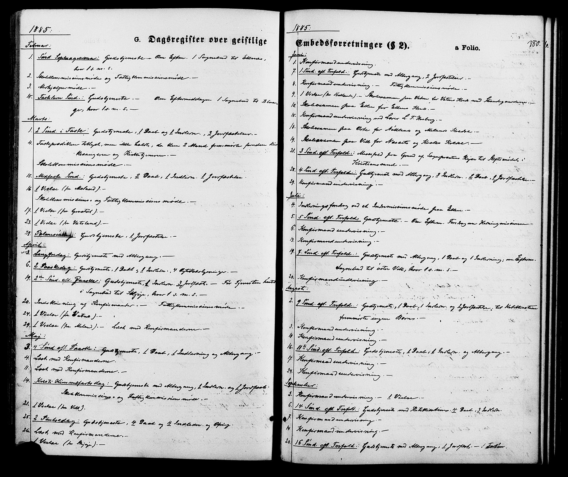 Hægebostad sokneprestkontor, SAK/1111-0024/F/Fa/Fab/L0003: Parish register (official) no. A 3, 1872-1886, p. 380