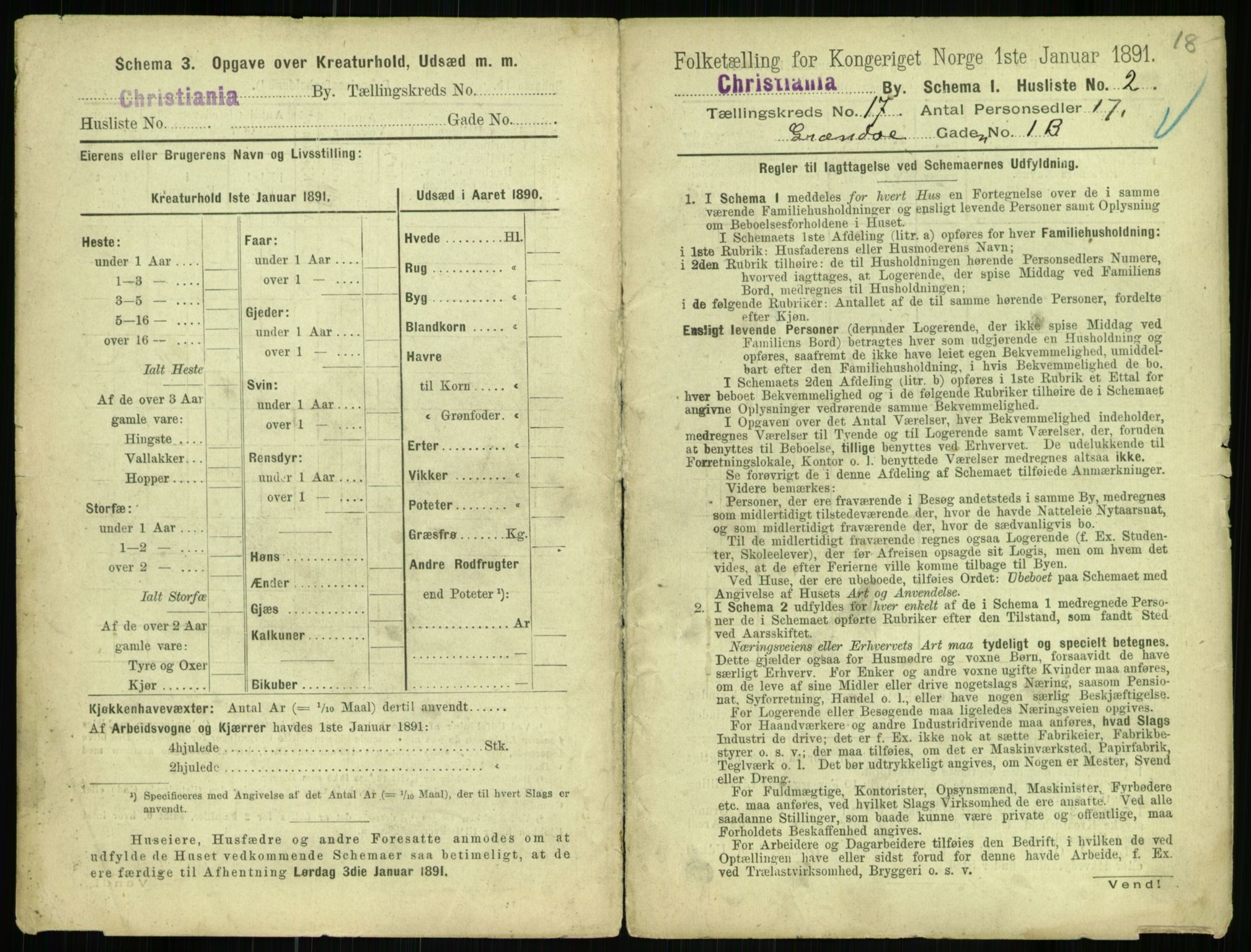 RA, 1891 census for 0301 Kristiania, 1891, p. 8050