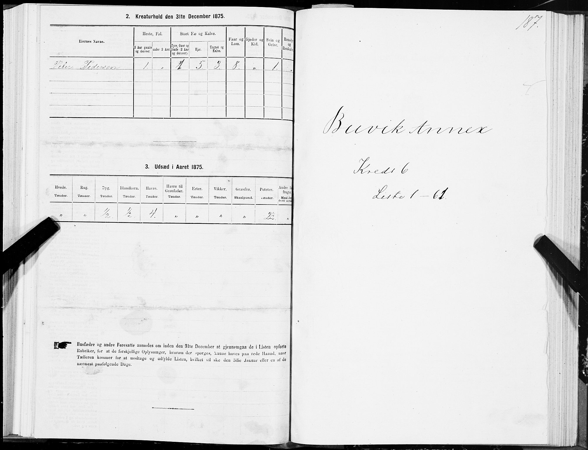 SAT, 1875 census for 1655P Byneset, 1875, p. 3187