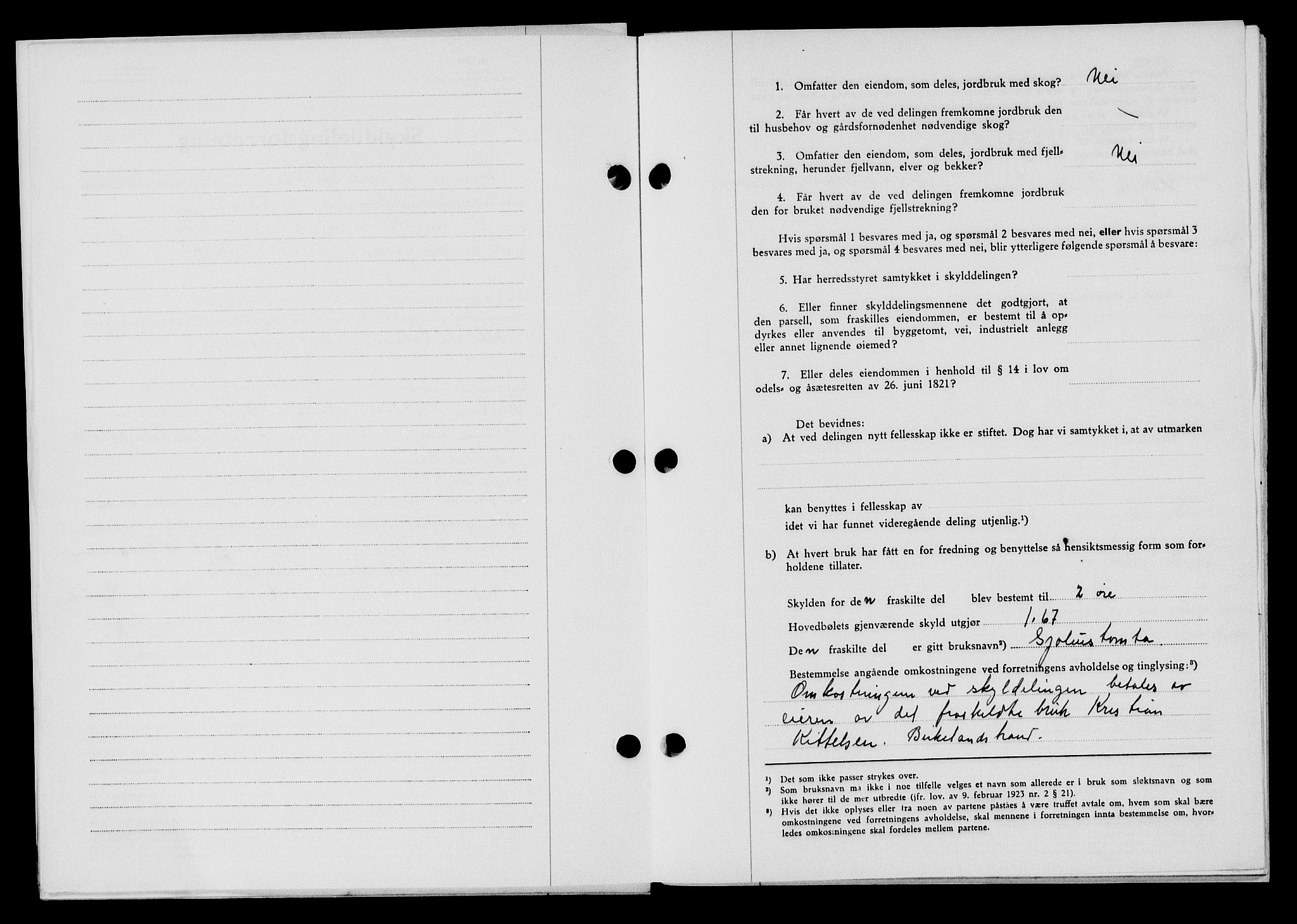 Flekkefjord sorenskriveri, SAK/1221-0001/G/Gb/Gba/L0059: Mortgage book no. A-7, 1944-1945, Diary no: : 331/1945